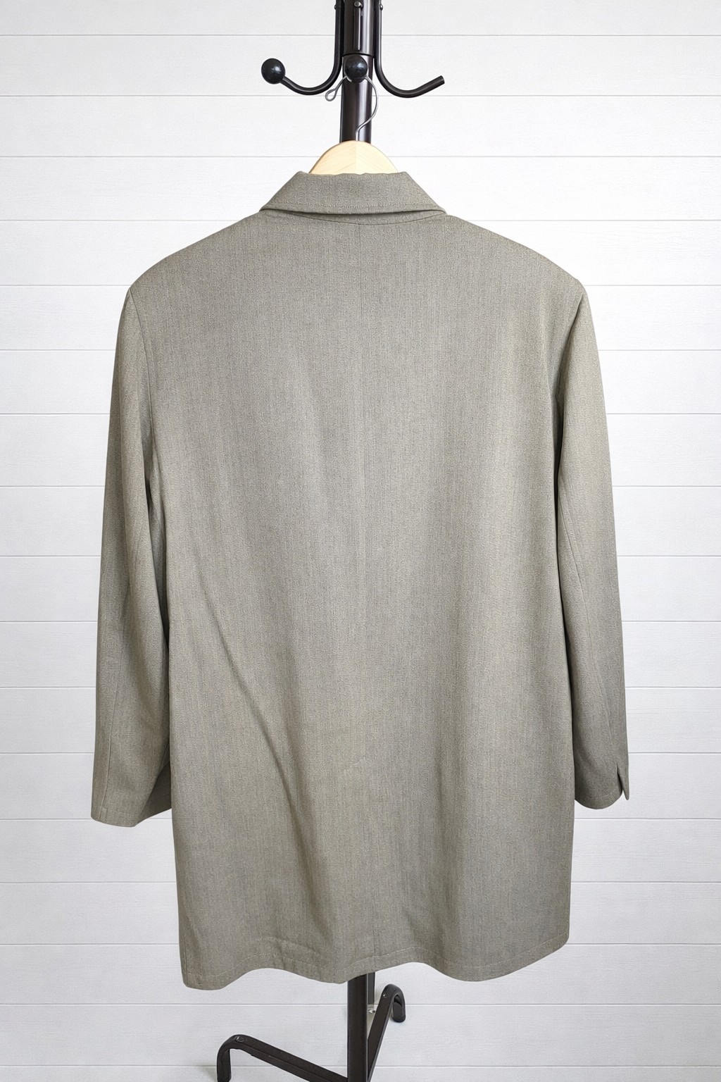 DUNHILL Virgin Wool Overcoat Coat ITALIAN 52 US42 XL Removable Quilted Lining