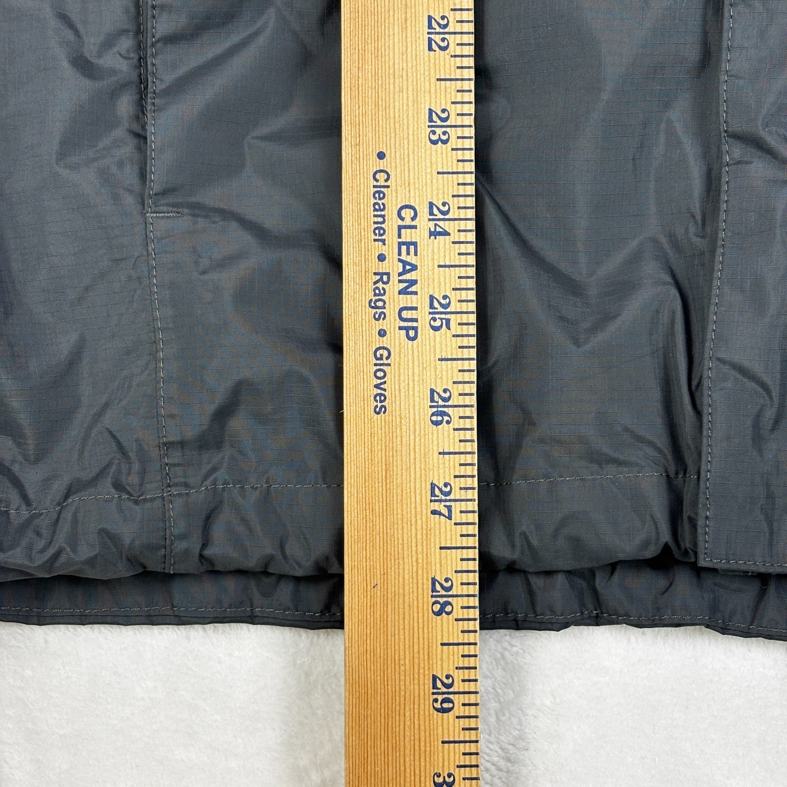 North Face Dryvent Rain Jacket Mens L Gray Nylon Waterproof Hooded Lightweight
