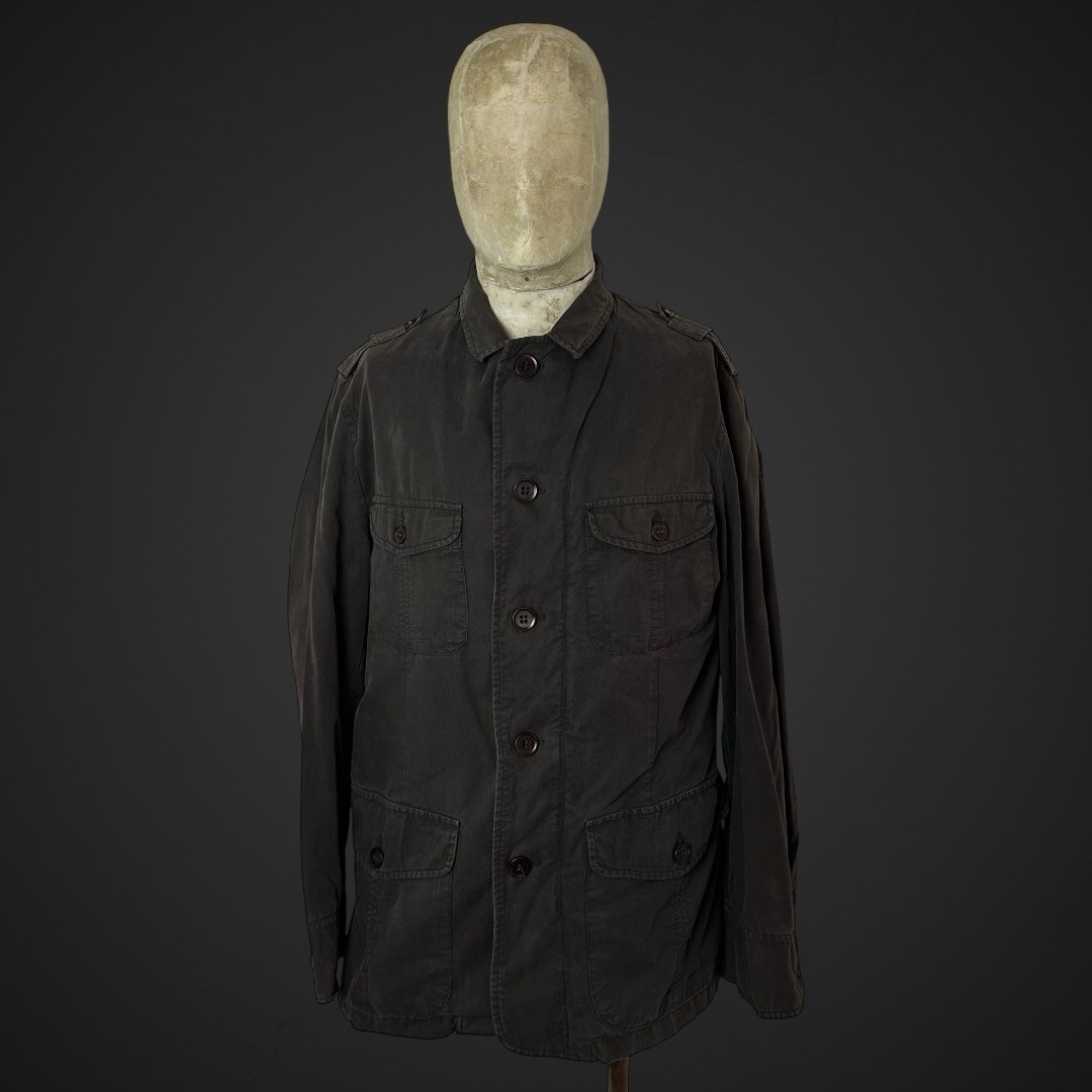 GANT Jacket M Brown Men’s Four Pocket Military Cotton Canvas Button Up