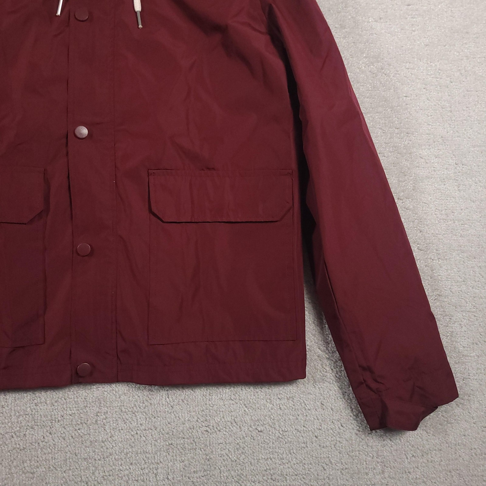 Forever 21 Jacket Mens XS Hooded Windbreaker Lightweight Polyester Pockets