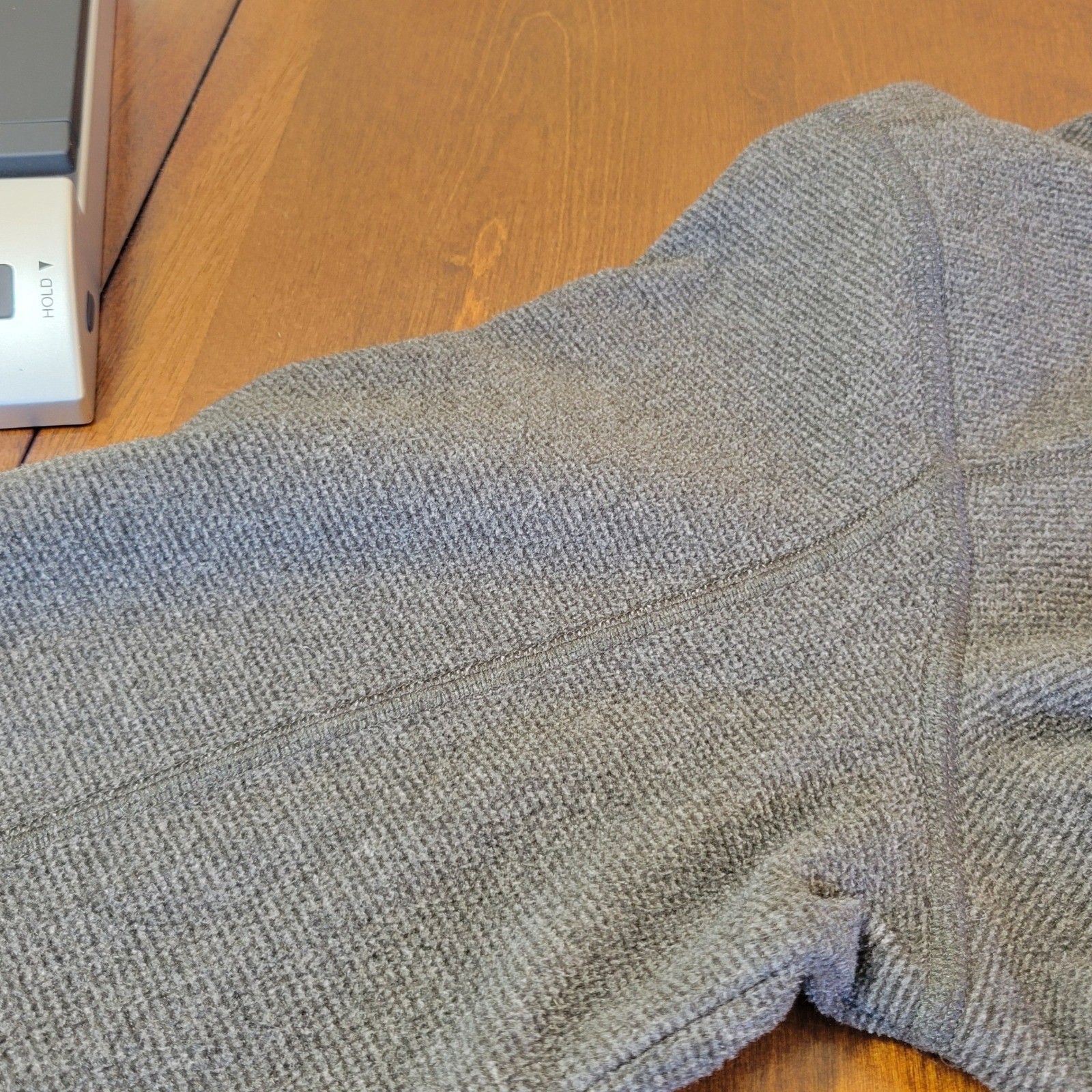 LL Bean Mens Full Zip Fleece Jacket Gray Blue Slightly Fitted 502814 Small Reg