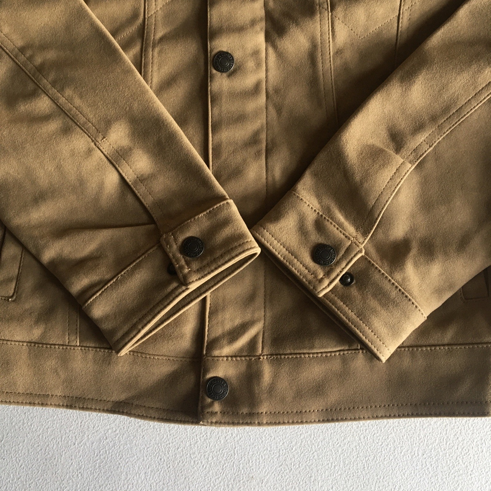 Levis Trucker Jacket Mens Brown Levi’s Faux Cow Suede Trucker Jacket Size S