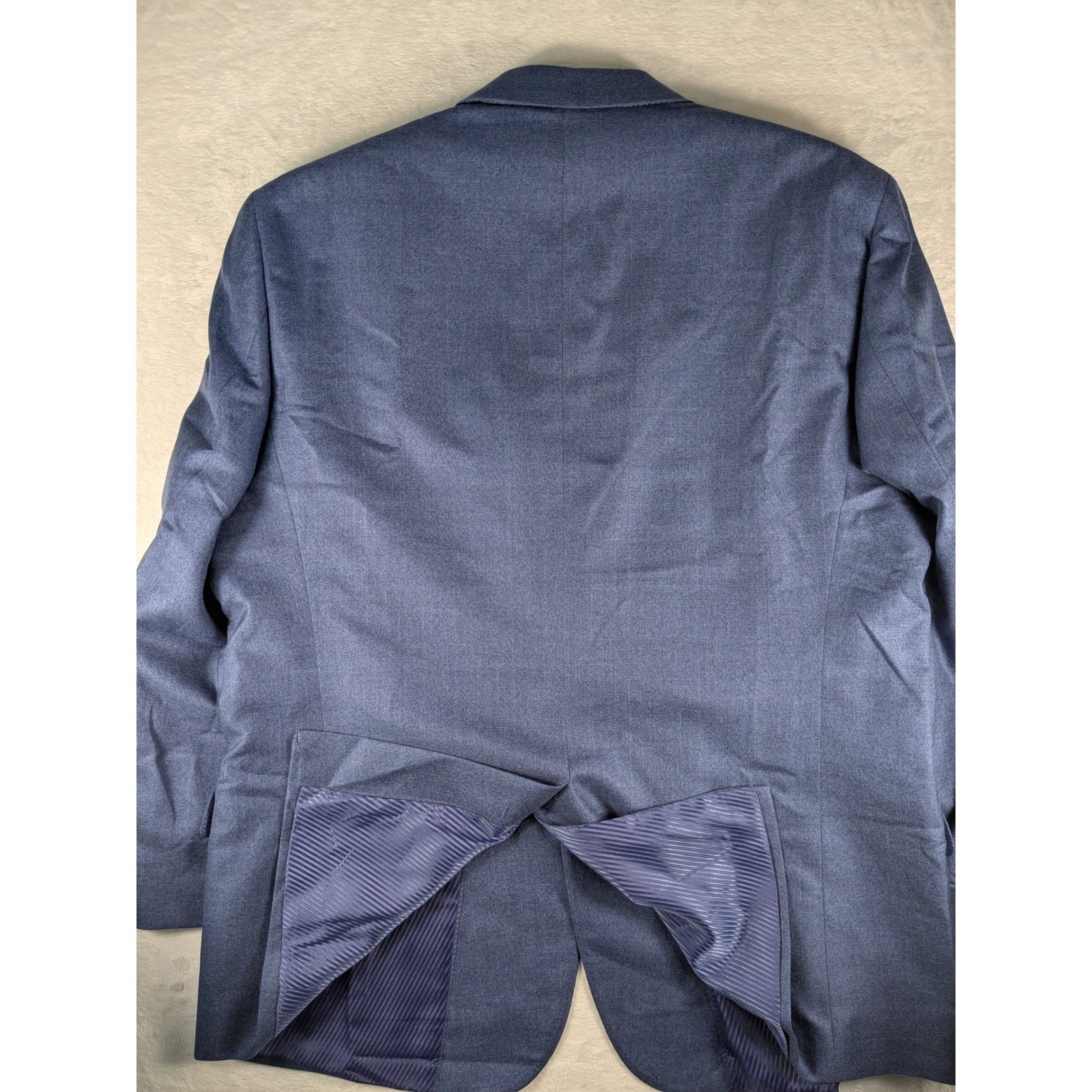 Turnbury Mens Made in Jordan Gray Two Button Blazer Jacket Business Attire