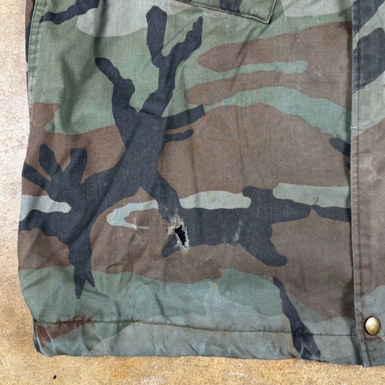 VTG US Army Chemical Protective Jacket Olive Drab Large 80s Military Surplus