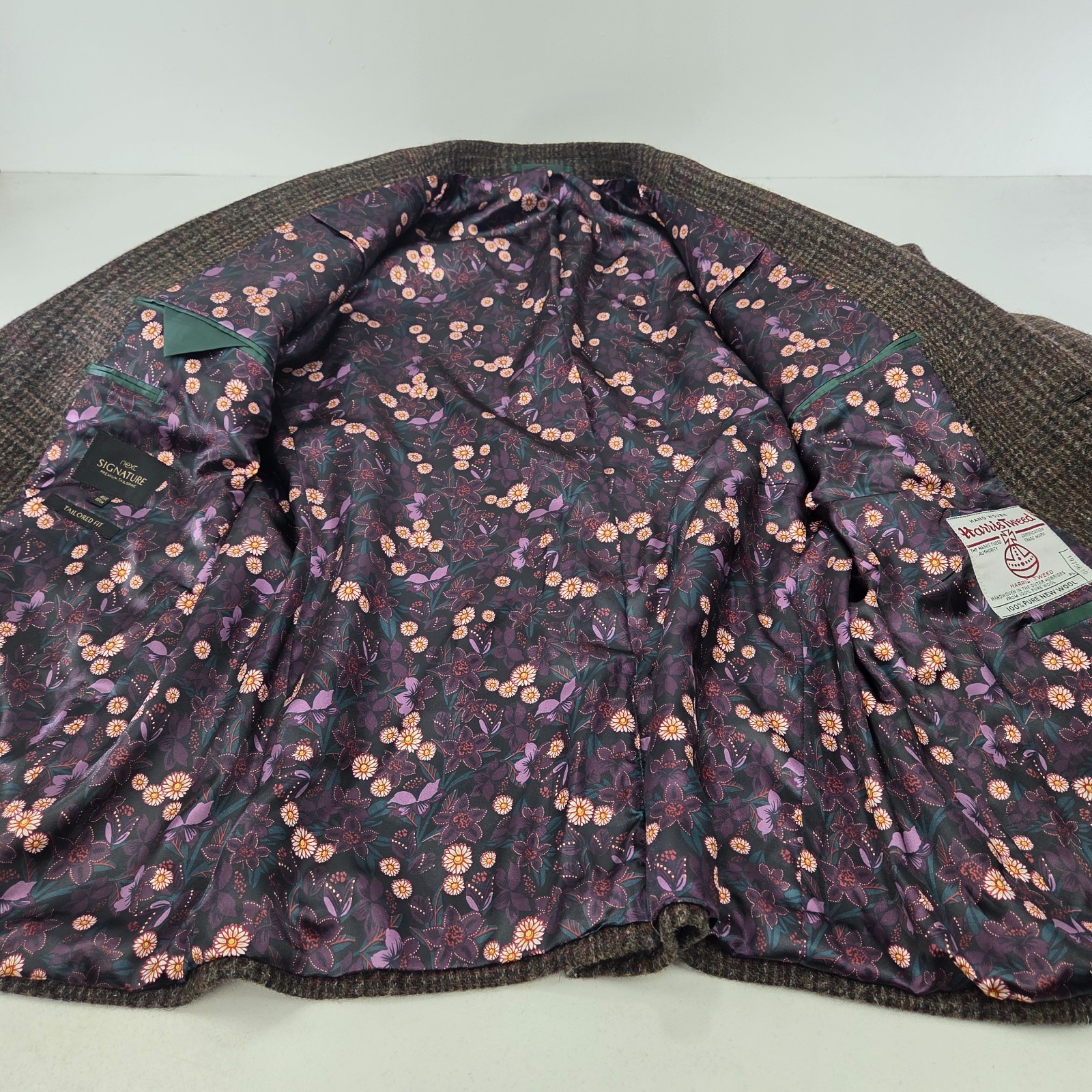 Harris Tweed Tweed Sport Jacket Men’s Size 46R Modern Brown Wool NEXT