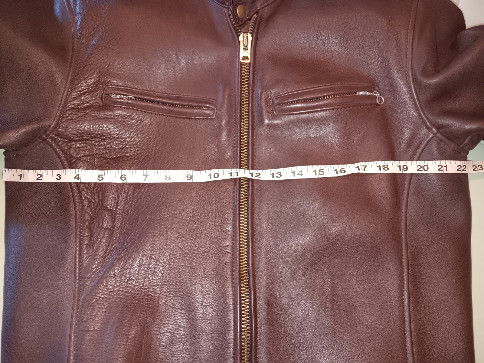 Vanson Comet Cafe Racer Leather Jacket, Size 42, Made In USA, Brown