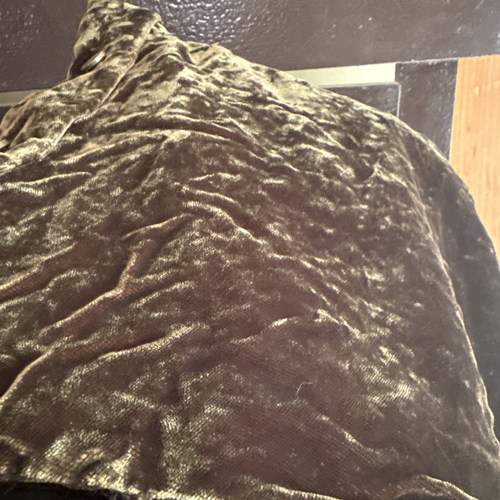 Vintage Green Crushed Velvet Vest Goth Witch Steampunk Dark Festival 90s XL