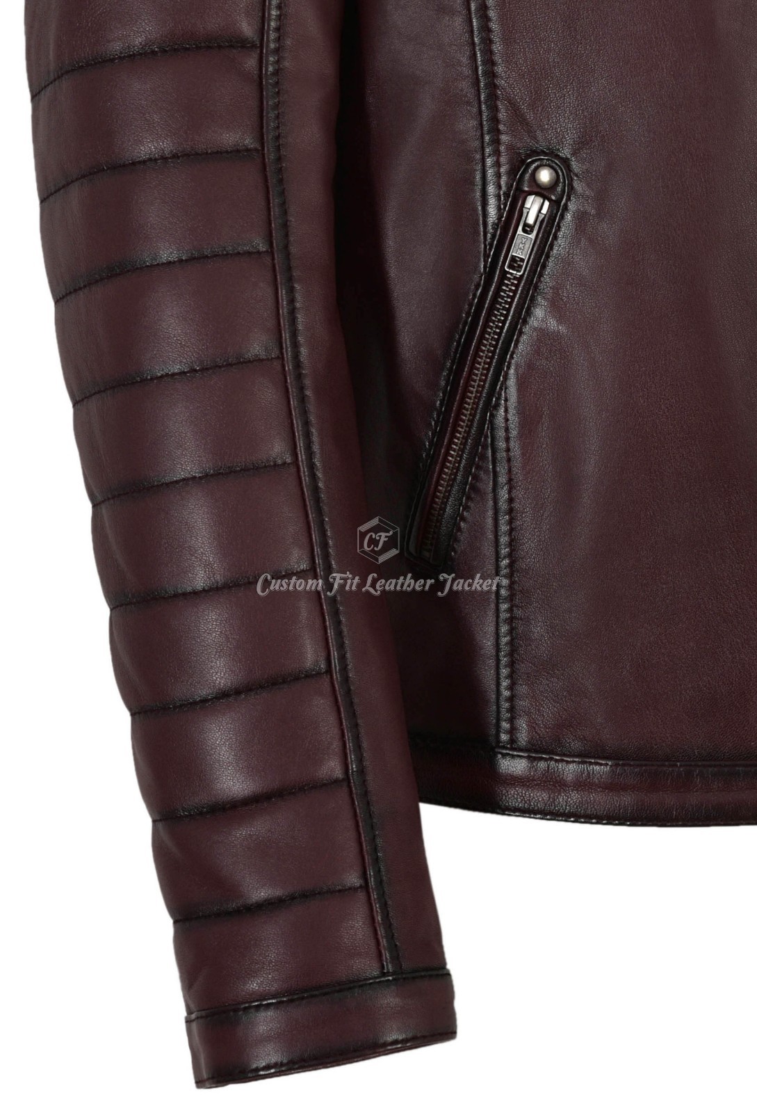 Men’s Real Leather Jacket Cherry 100% Lambskin Casual Fashion biker style 4232