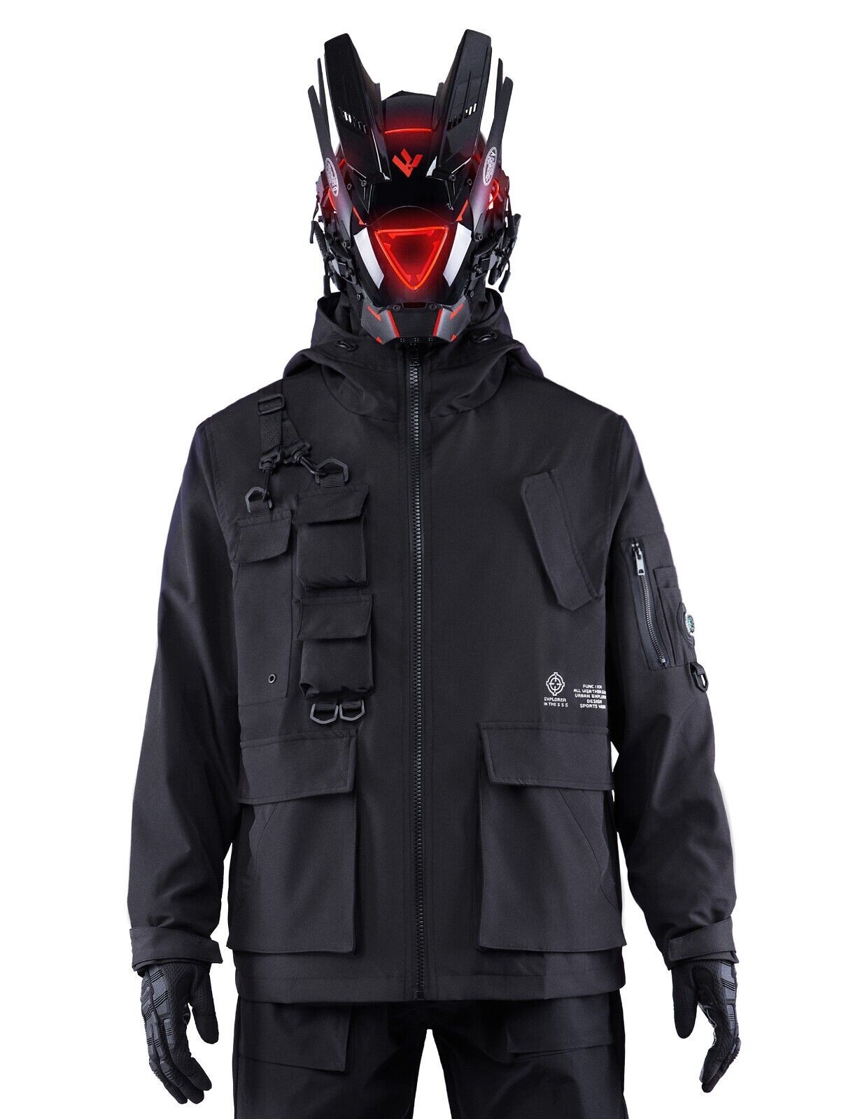 Niepce NX Matte Black Tactical Techwear Jacket Urban Streetwear Hooded Coat