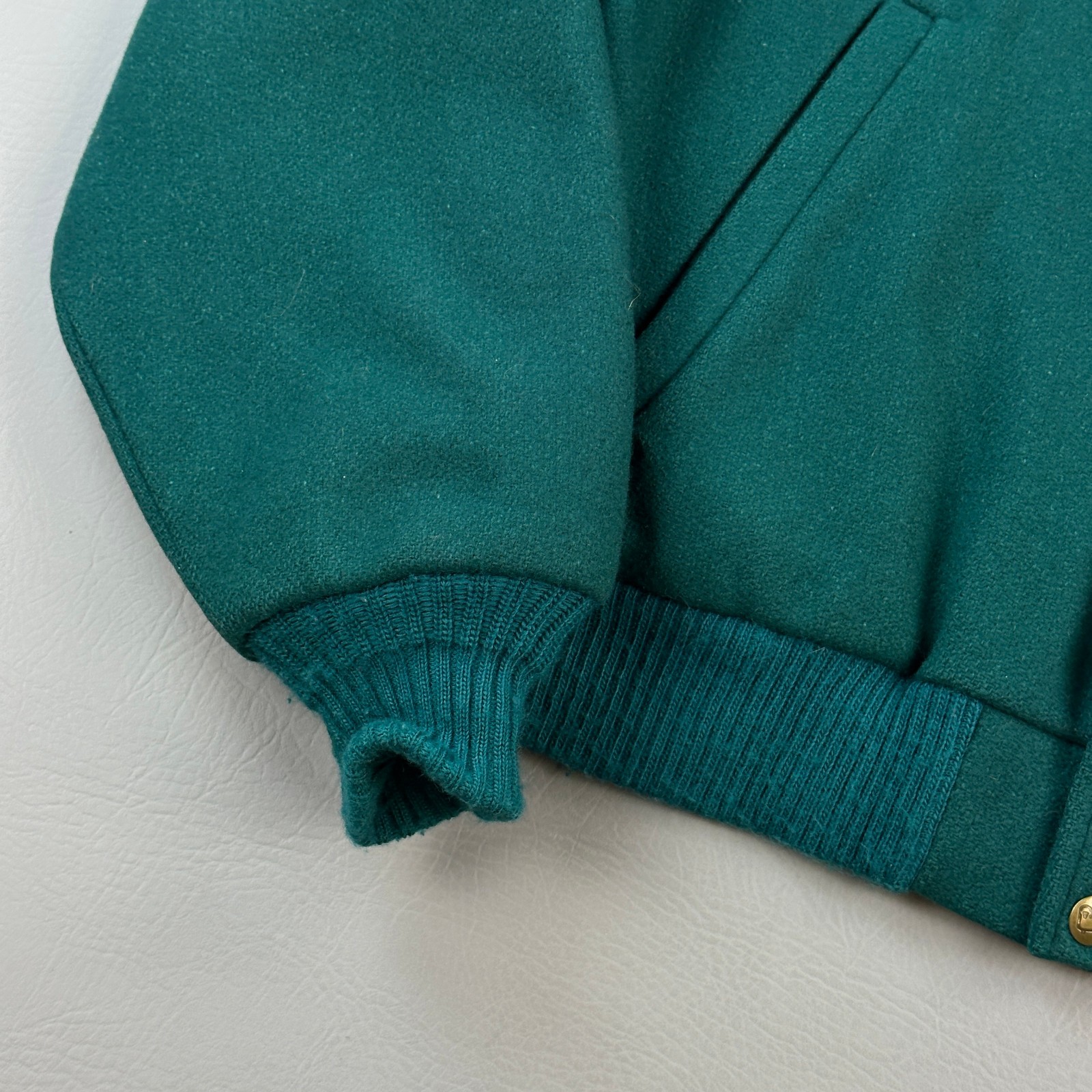 Vintage Woolrich Jacket Mens XL Green Wool Plaid Lined Full Zip Bomber USA 80s