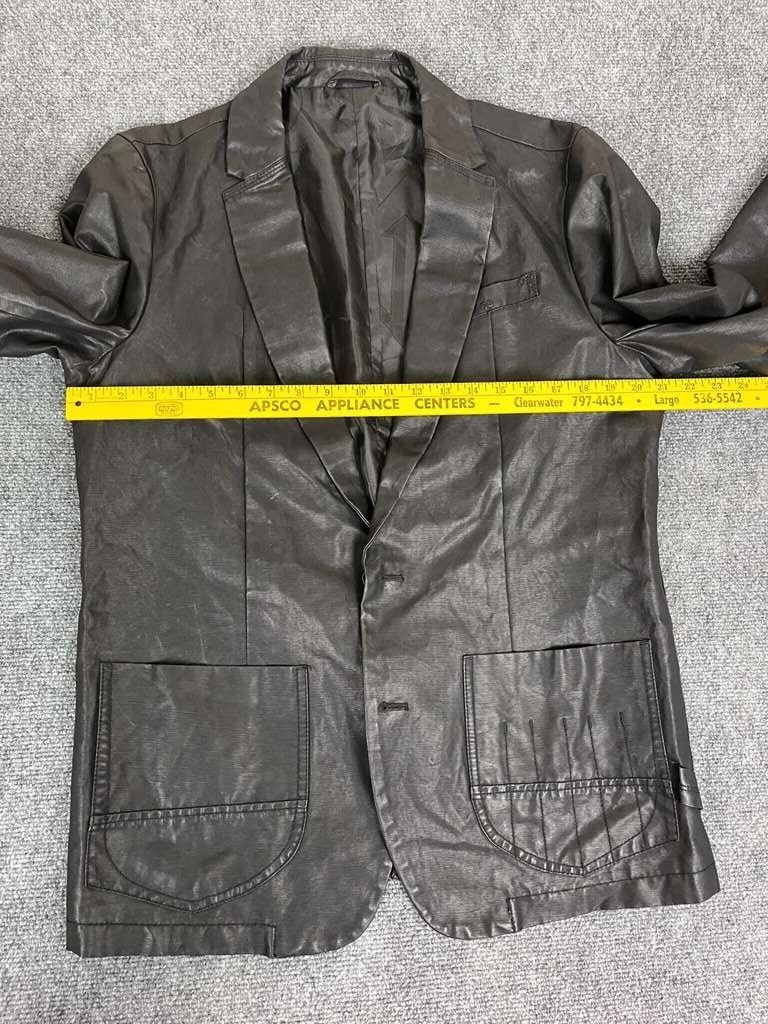 Diesel Jacket Mens XL X-Large Black Cotton Nylon Notch Pockets Blazer Utility