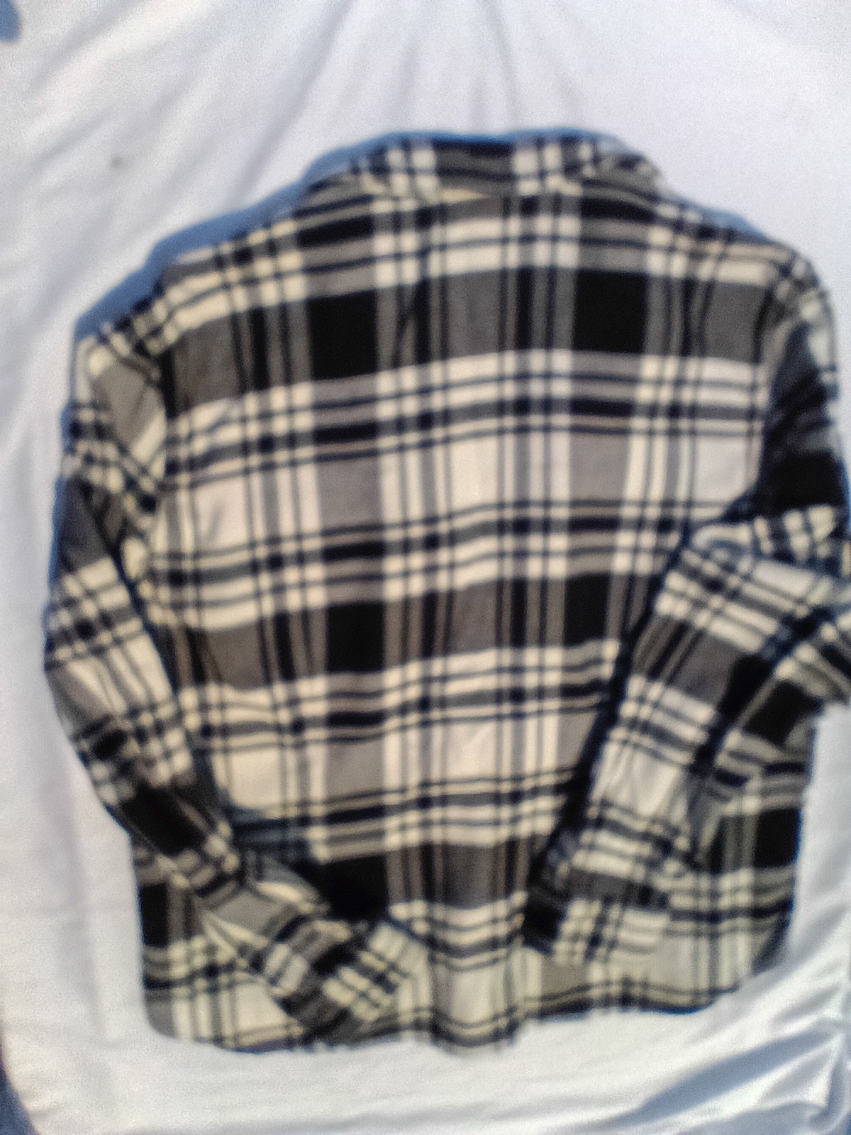 Chaps Flannel Plaid Black And White Zip Up Men’s Jacket