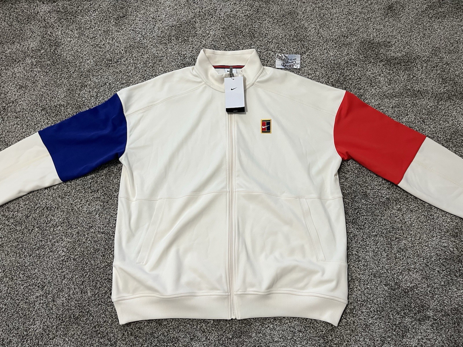 New Nike Court Heritage Tennis Full Zip Jacket Coat Pullover Sweater Mens Size