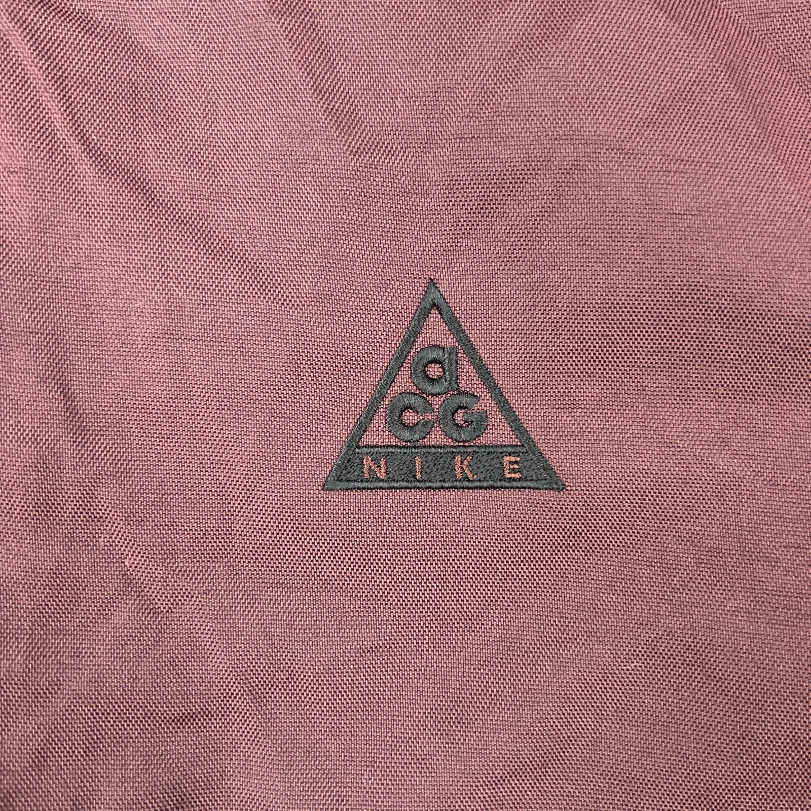 VTG Nike ACG Jacket Mens Large Burgundy Zip Pullover Nylon Fleece Lined Outdoors