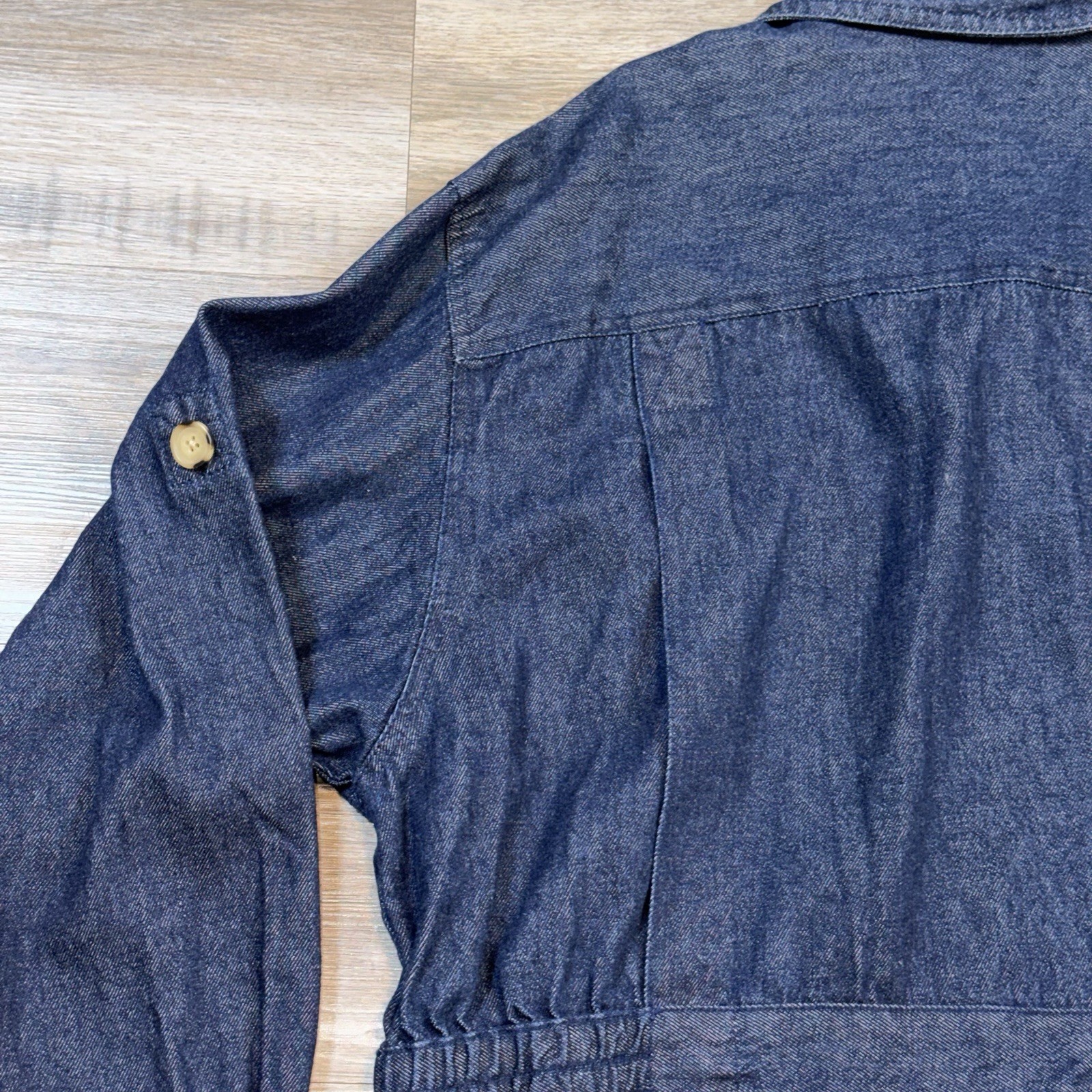 VTG Duke Haband Denim Jacket Mens Large Chore Coat Button Front Four Pocket 90’s