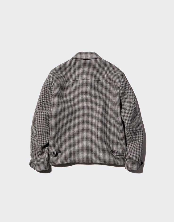 Uniqlo Single Collar Short Blouson Checked Size L