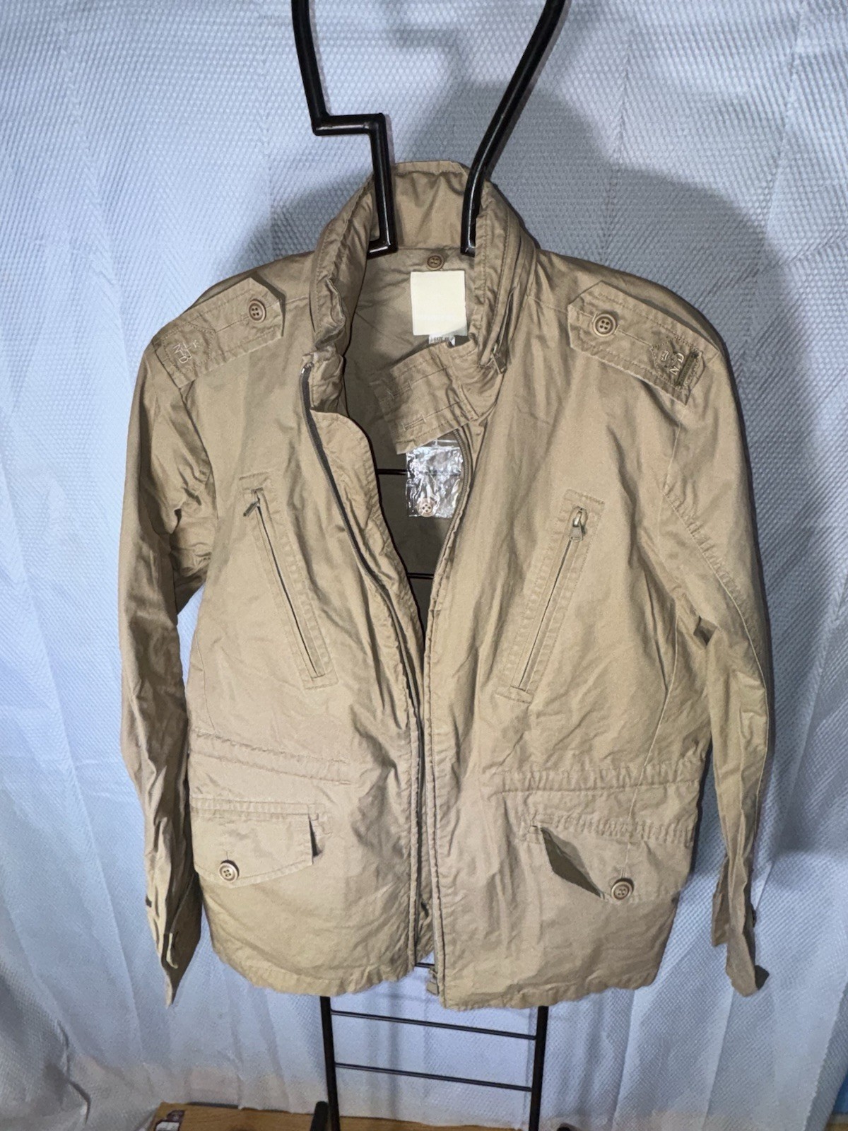Diesel Military Field Jacket Survivor Gear Mens Sz L Khaki Coat & Vest 2 In 1