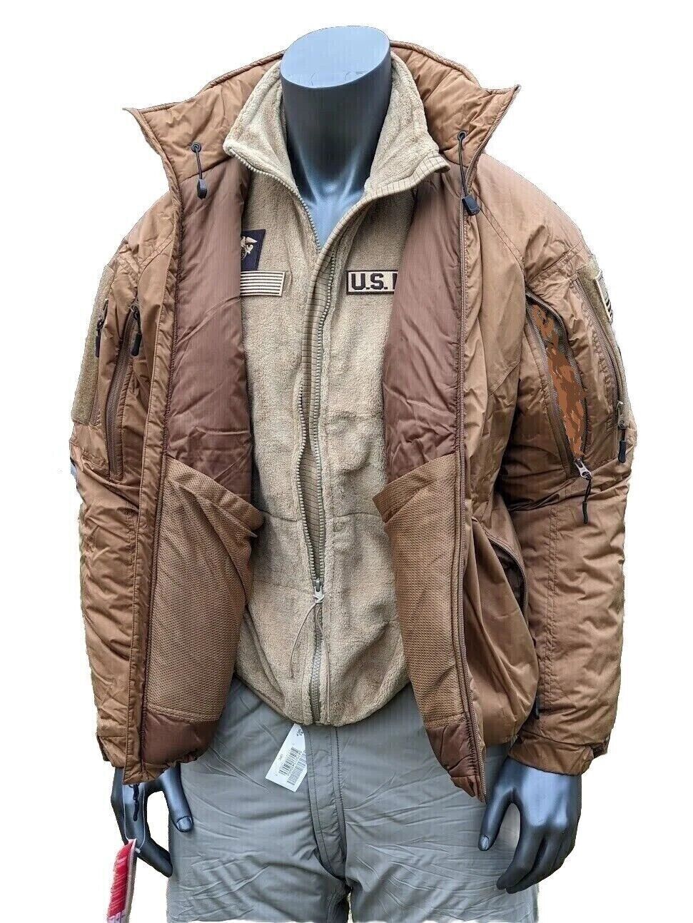 PCU Level 7 ECW Parka PrimaLoft Cold Weather Coyote RUNS BIG !!
