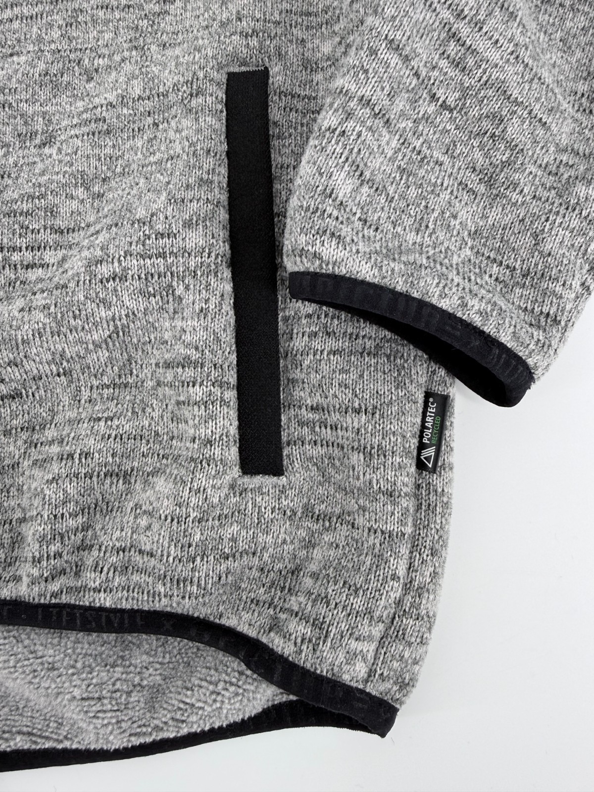 Picture Organic Marco Polartec Hooded Fleece Jacket Mens L Gray Full Zip
