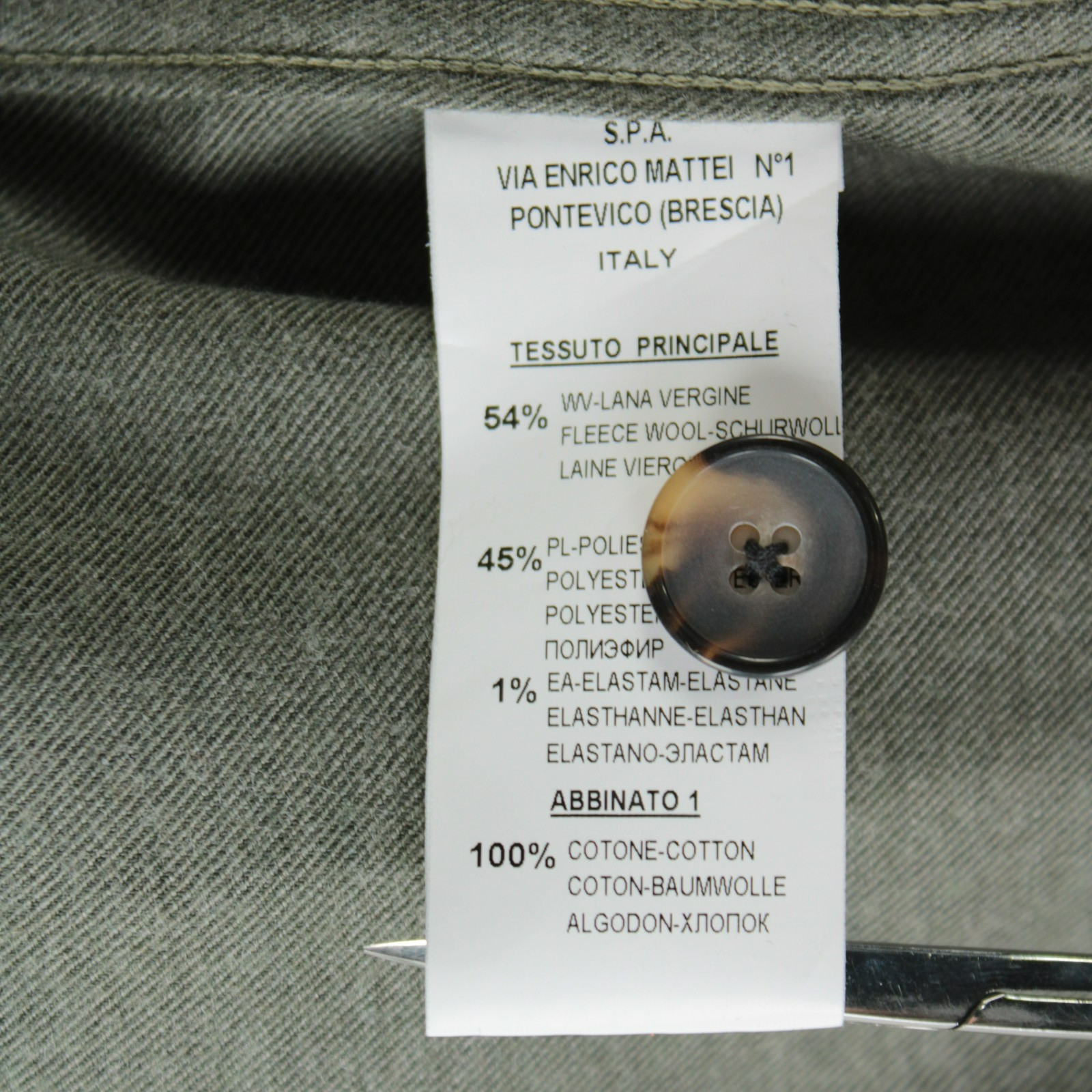 Tintoria Mattei NWT Wool Blend Overshirt Size 40 / 15.75 In Solid Green