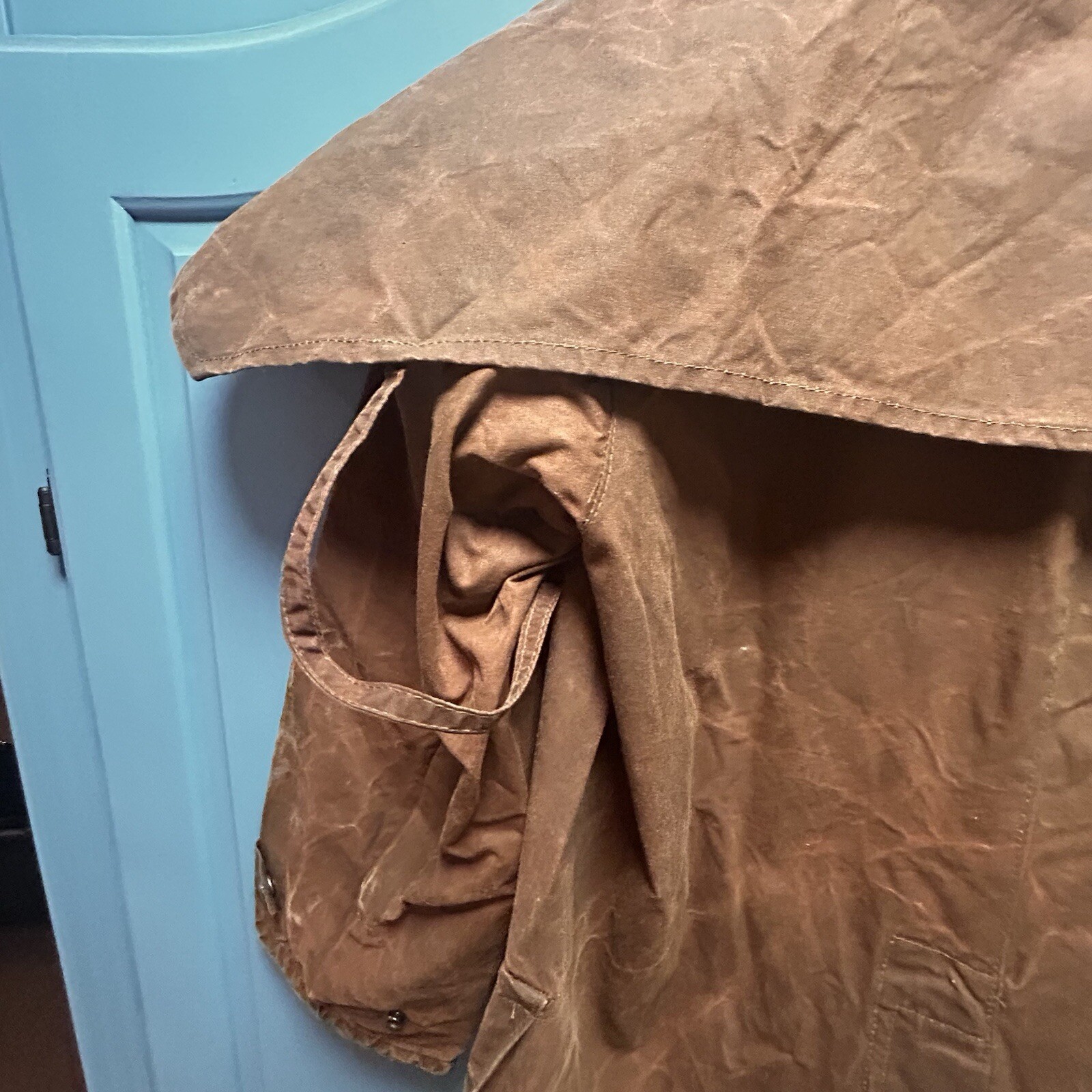 Claybourn Australia Brisbane Old Oilskin Riding Coat Cotton Lining Size 5 105CM