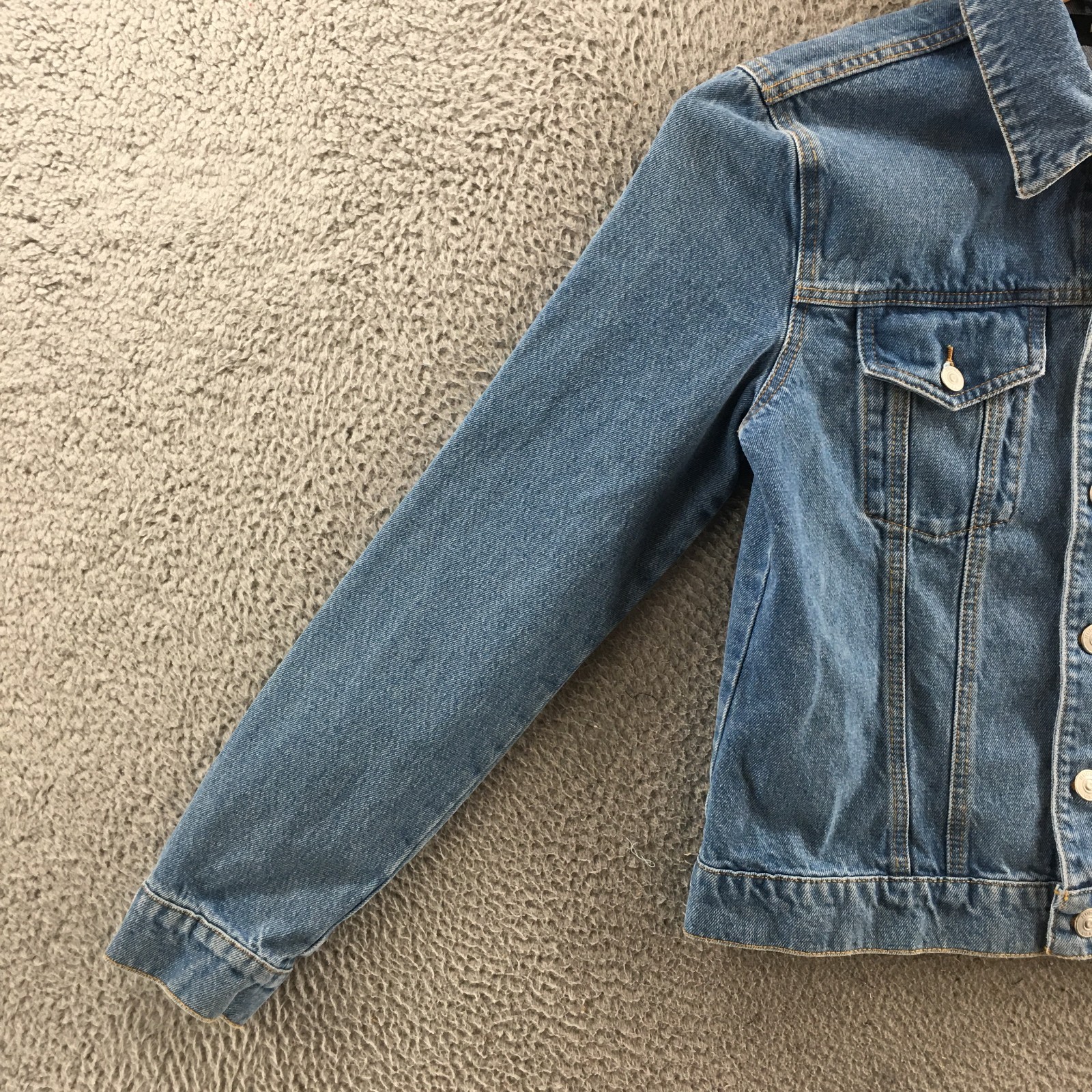 Hudson Denim Jacket Mens L/XL Blue Cotton Long Sleeve Collared Button Front NEW