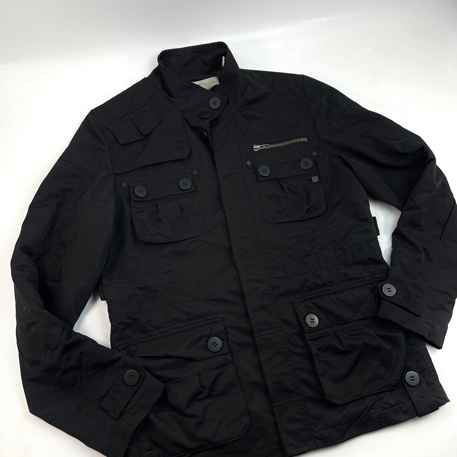 Five Four Black Fashion Button Up Multipocketed Casual Jacket Men’s Size S