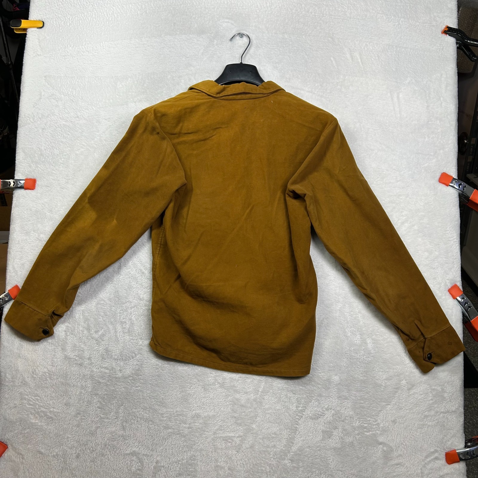 VTG Campus Rawhide Lacer Shirt Jacket Men Brown Lace Up Western USA Made – Small