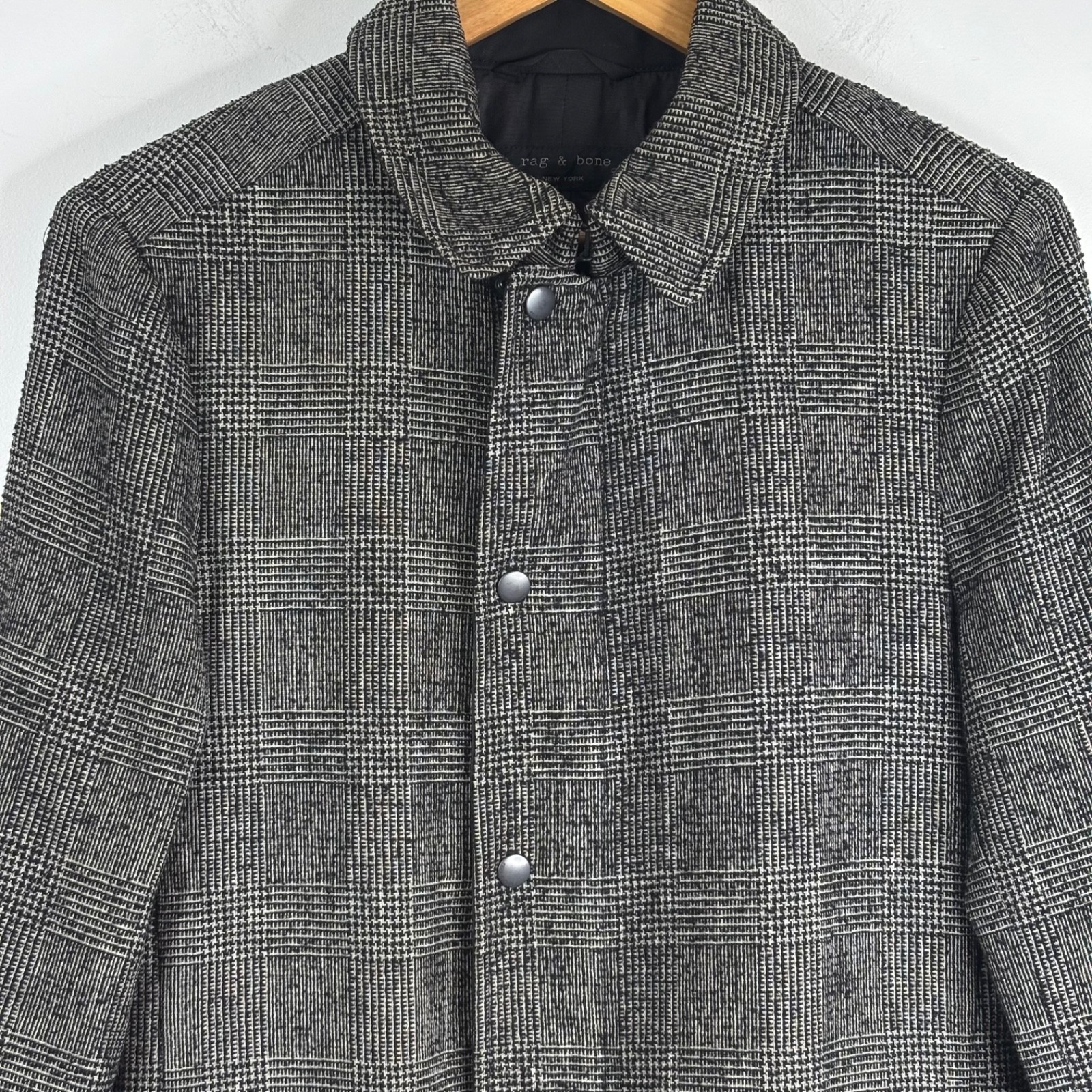 rag & bone Plaid Wool Heritage Coat Mens 36 Abraham Moon British Cloth Alpaca