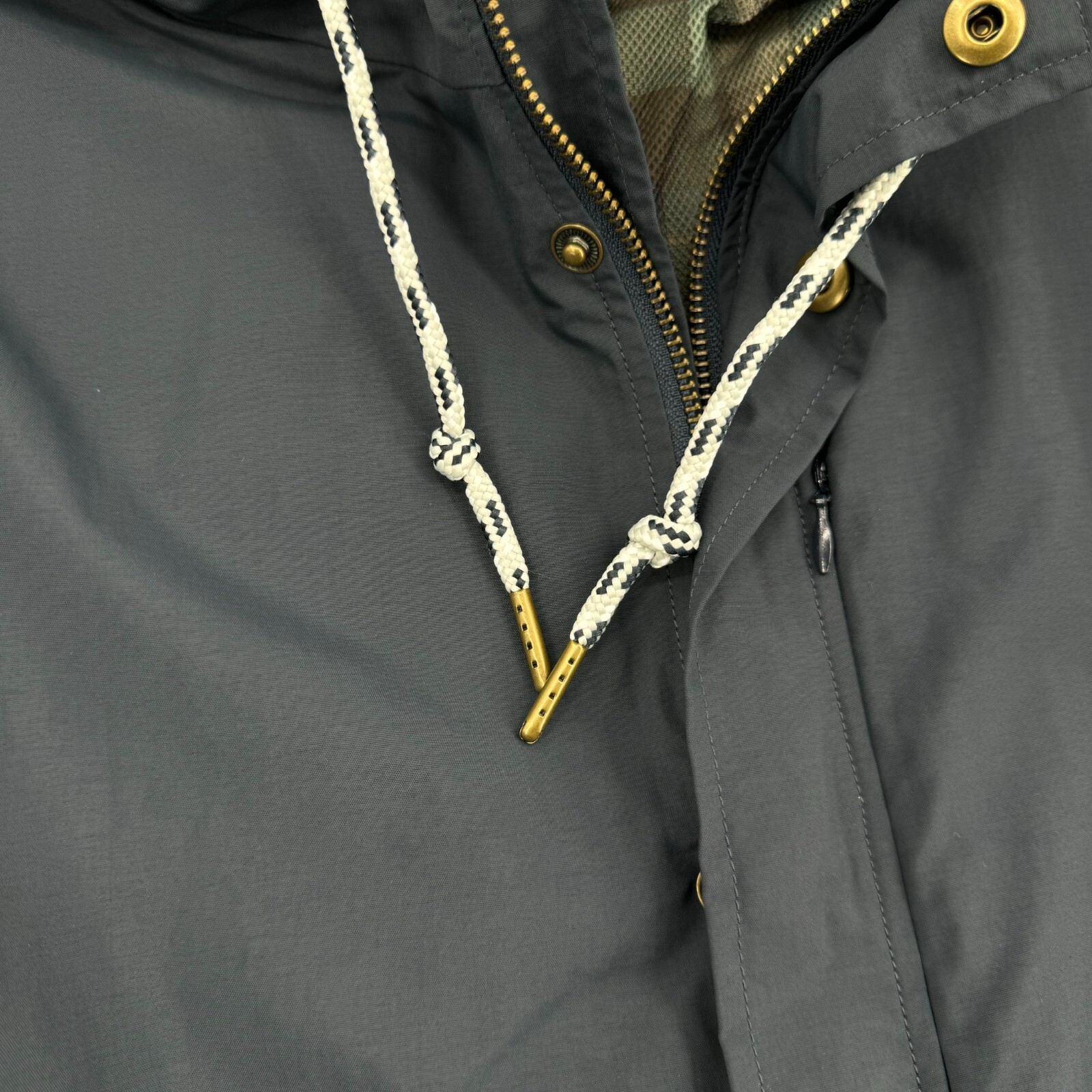 Pendleton Jacket Men’s Medium Navy Green Full Zip Button Drawstring Windbreaker