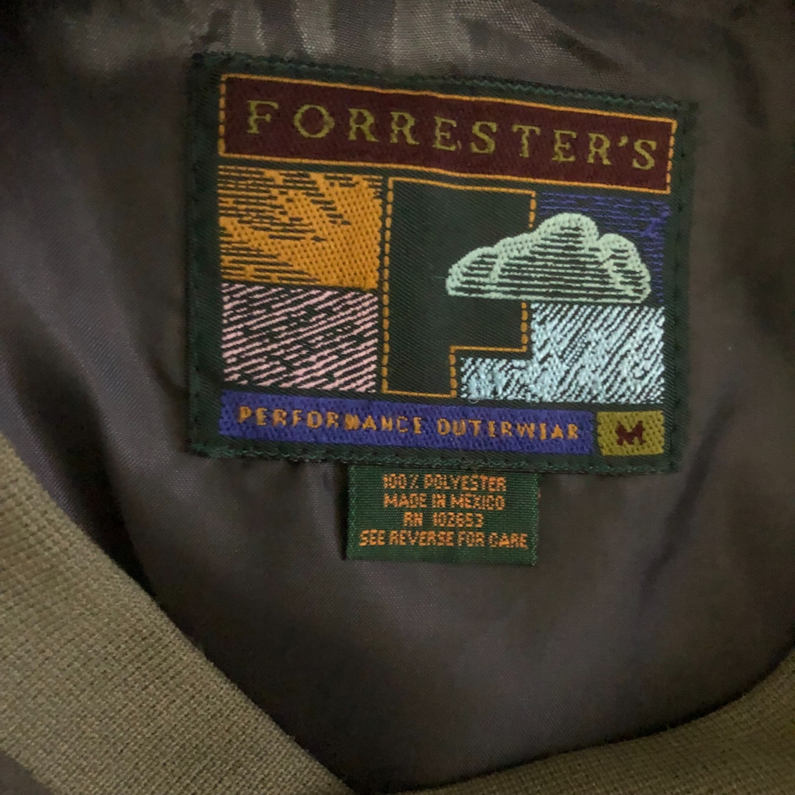 Forrester’s Mens Golf V-Neck Windshirt MEDIUM Golden Olive Teflon Microfiber NWT