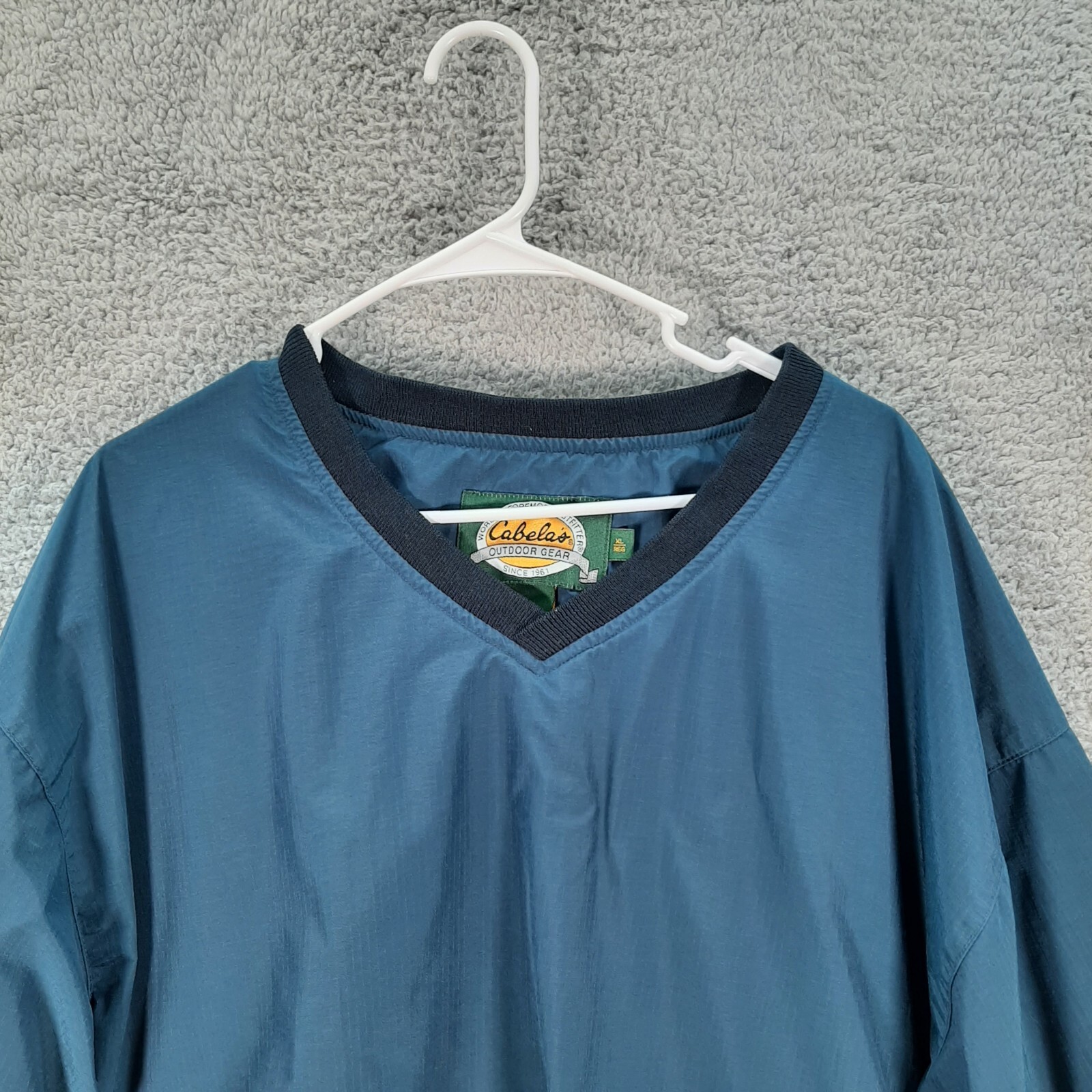 Cabelas Jacket Adult Extra Large Blue Windbreaker Lined Softshell Outdoor Casual