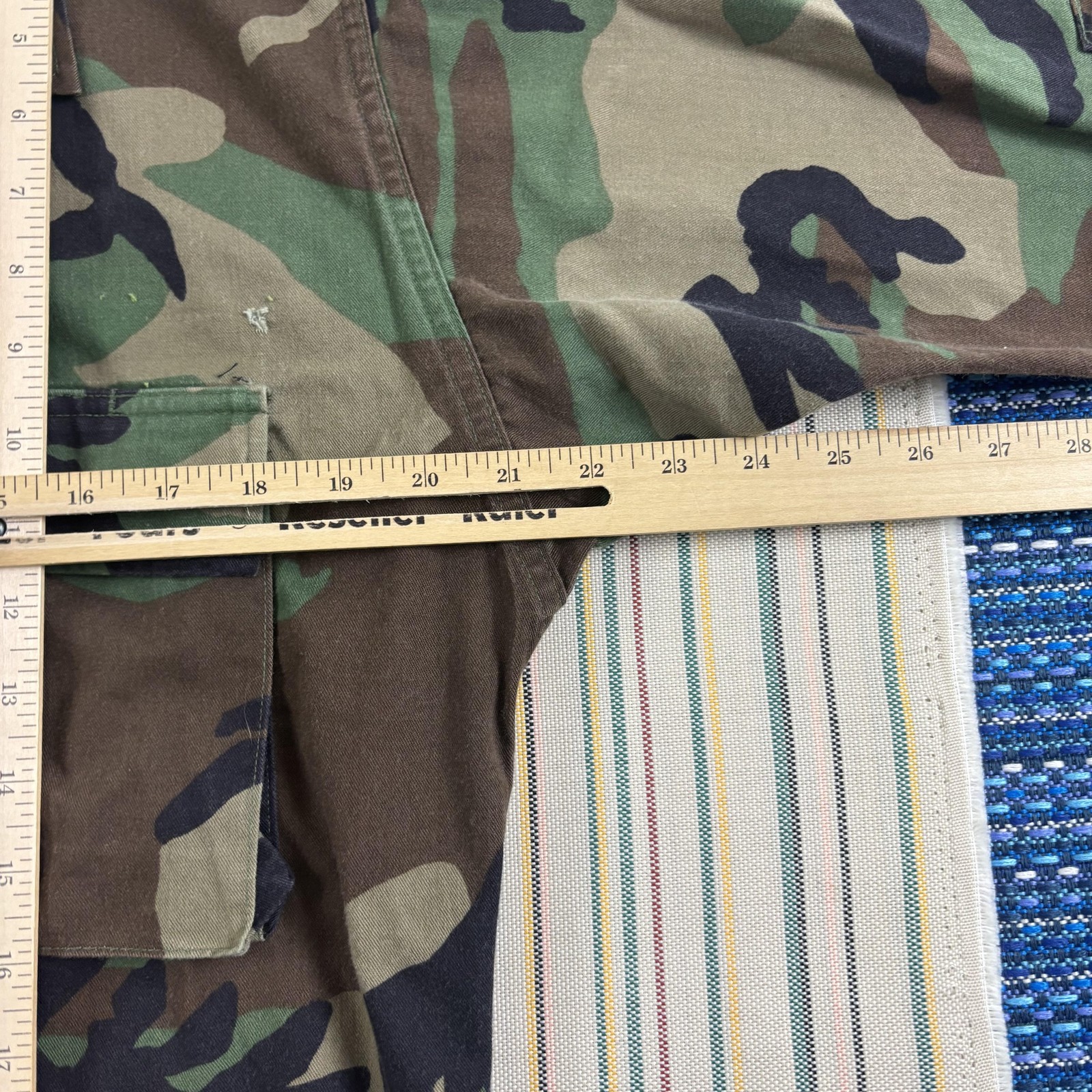 Vintage US Military BDU Coat Mens Medium Long Woodland Camo Combat Army 90s Y2K