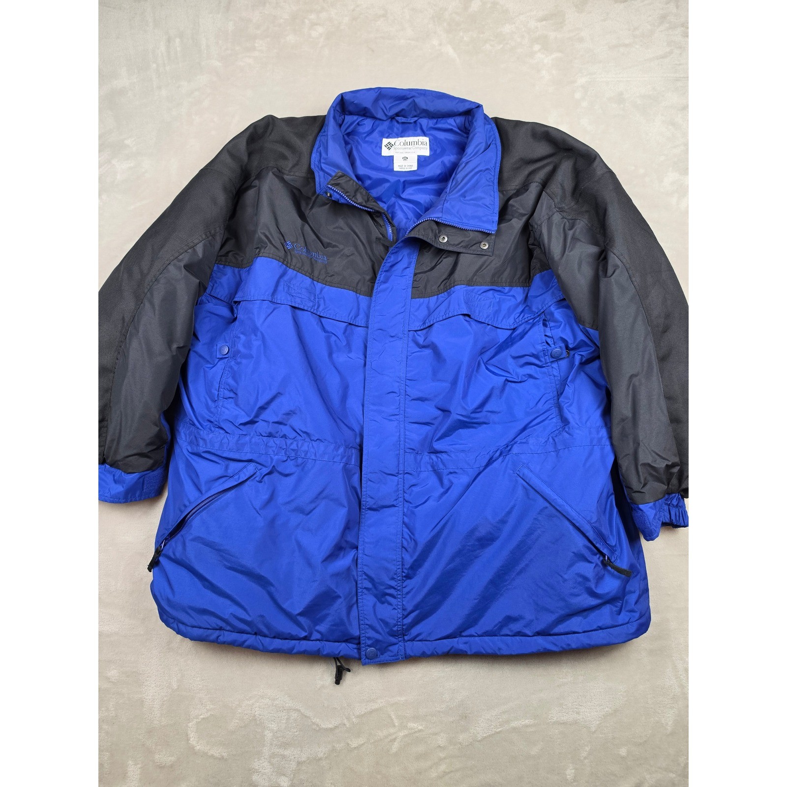 Columbia Insulated Coat Jacket Mens 4XL Blue XS5172 Full Zip Outdoor Hiking