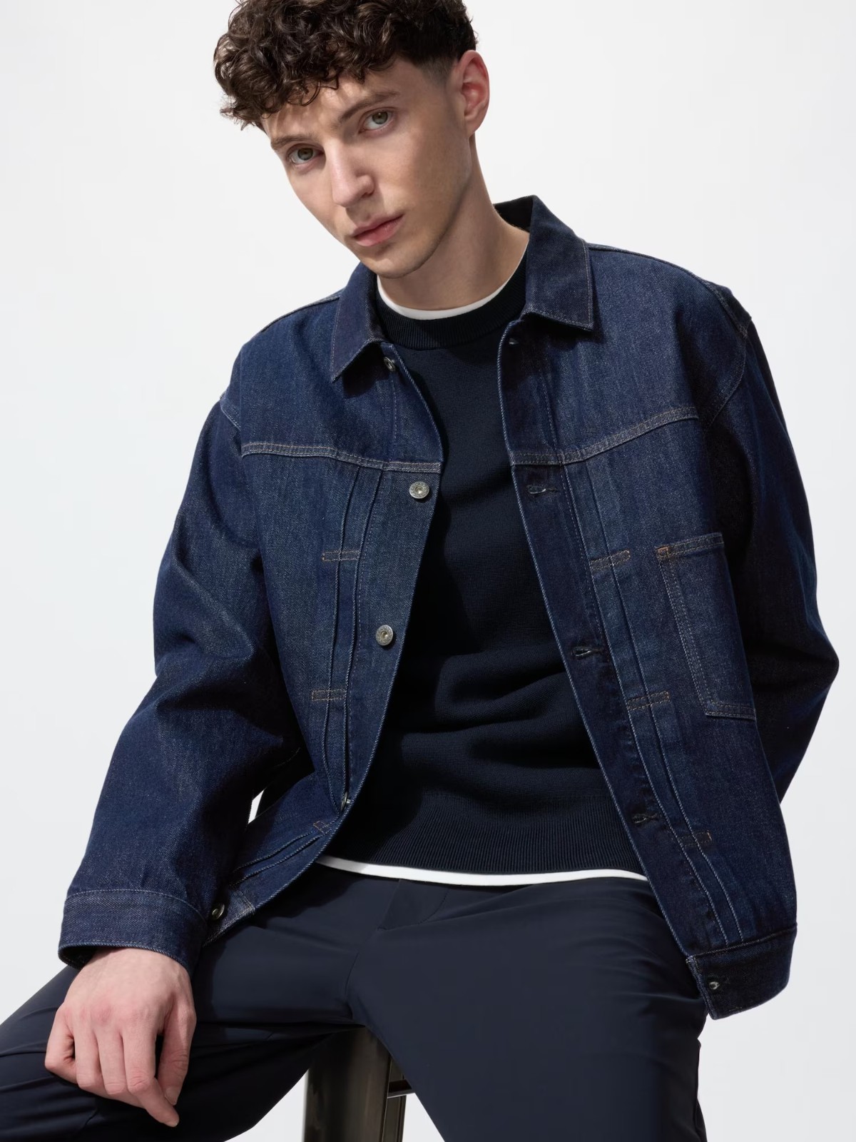 Uniqlo Denim Trucker Jacket Blue Size XS – 4XL 484402 Japan 2026 Jan. New