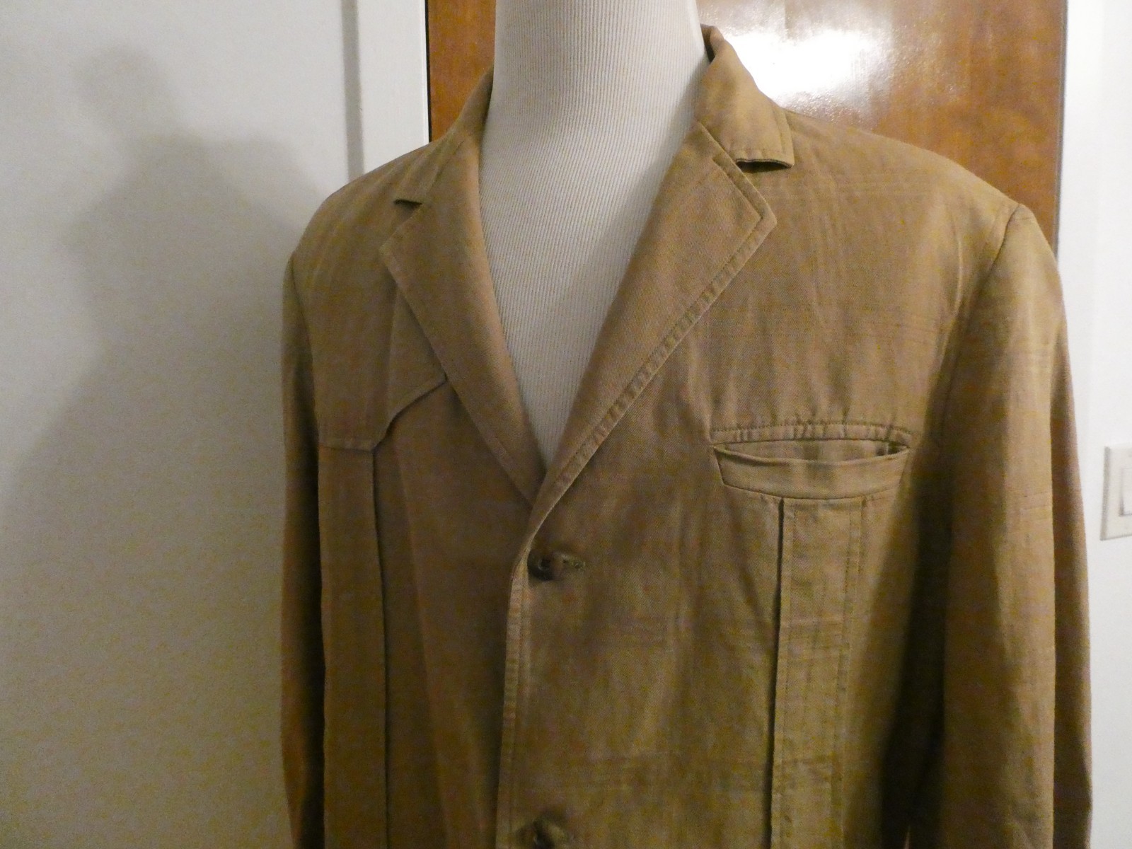 Robert Graham Blazer Men’s Soft 100% Cotton Brown Sport 1 Piece Coat Casual XL