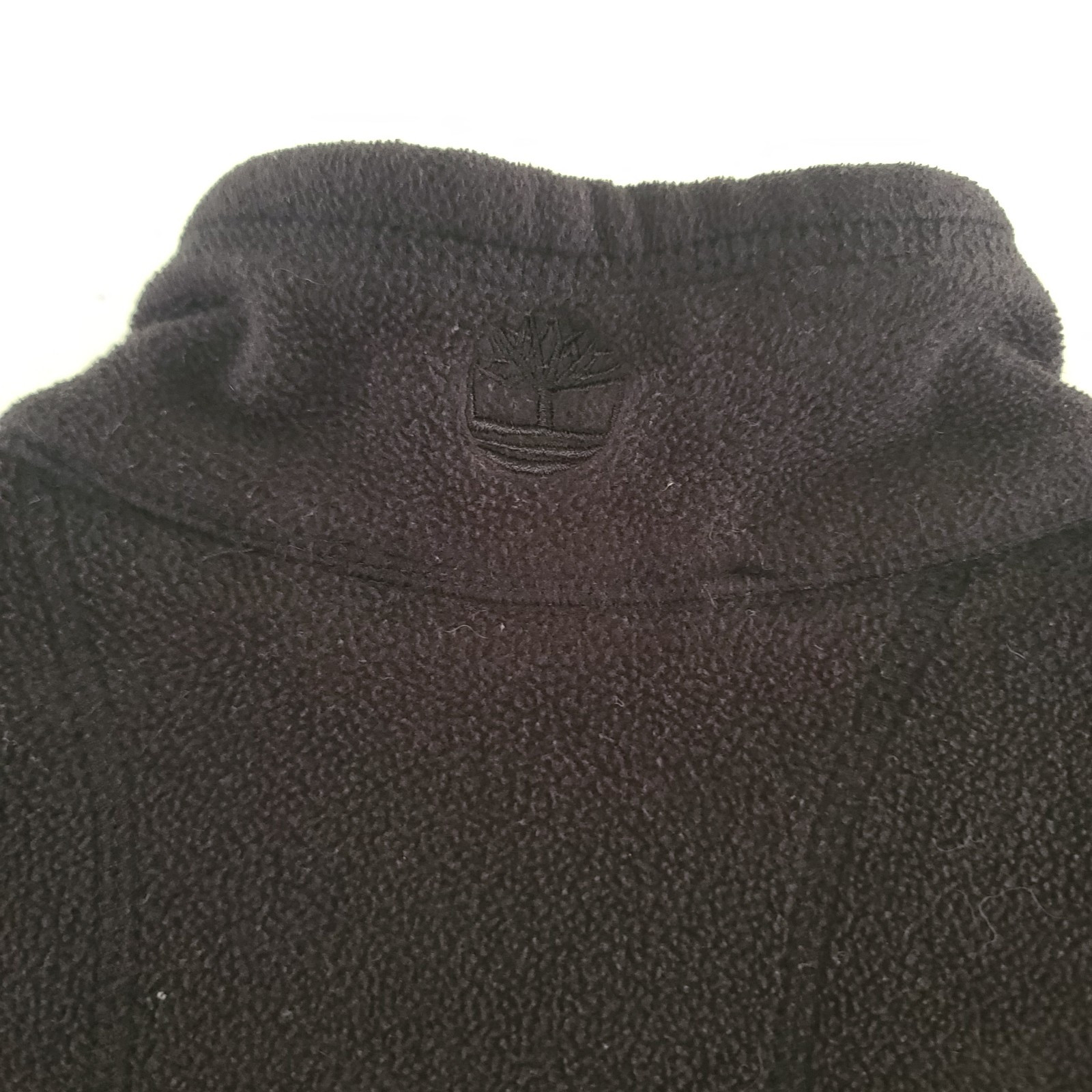 Timberland, Men Pullover Jacket Sz Medium Black Fleece 1/4 Zip Cangaroo Pocket