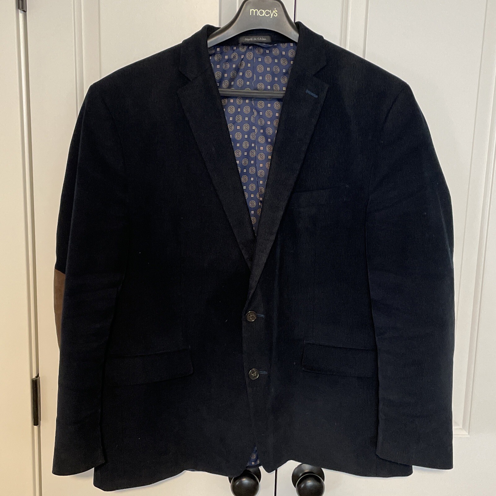 LAUREN Ralph Lauren sportcoat, navy finewhale cord, cotton/spandex, 48R