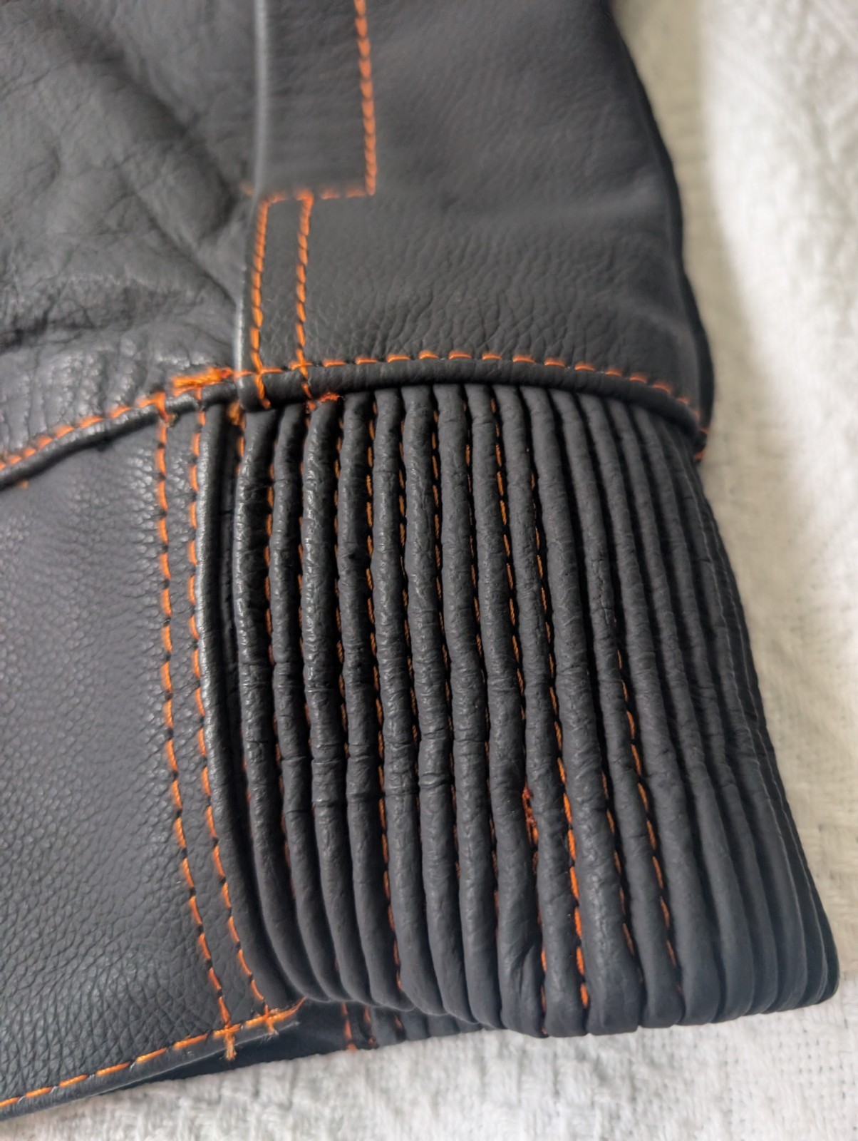 Vulcan Motorcycle Jacket Mens Large Black Matte Harley Davidson Patch Added