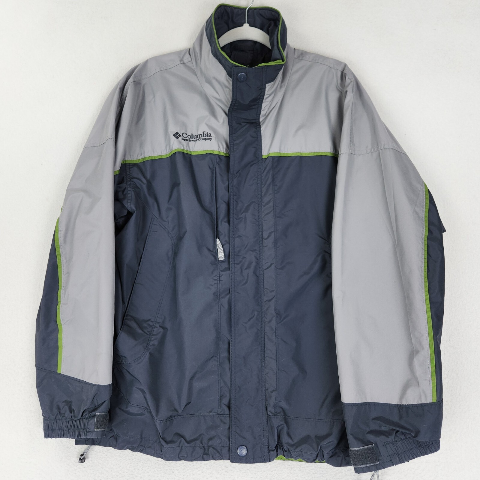 Columbia Jacket Mens Large Gray Interchange Windbreaker Core Outdoor SHELL ONLY