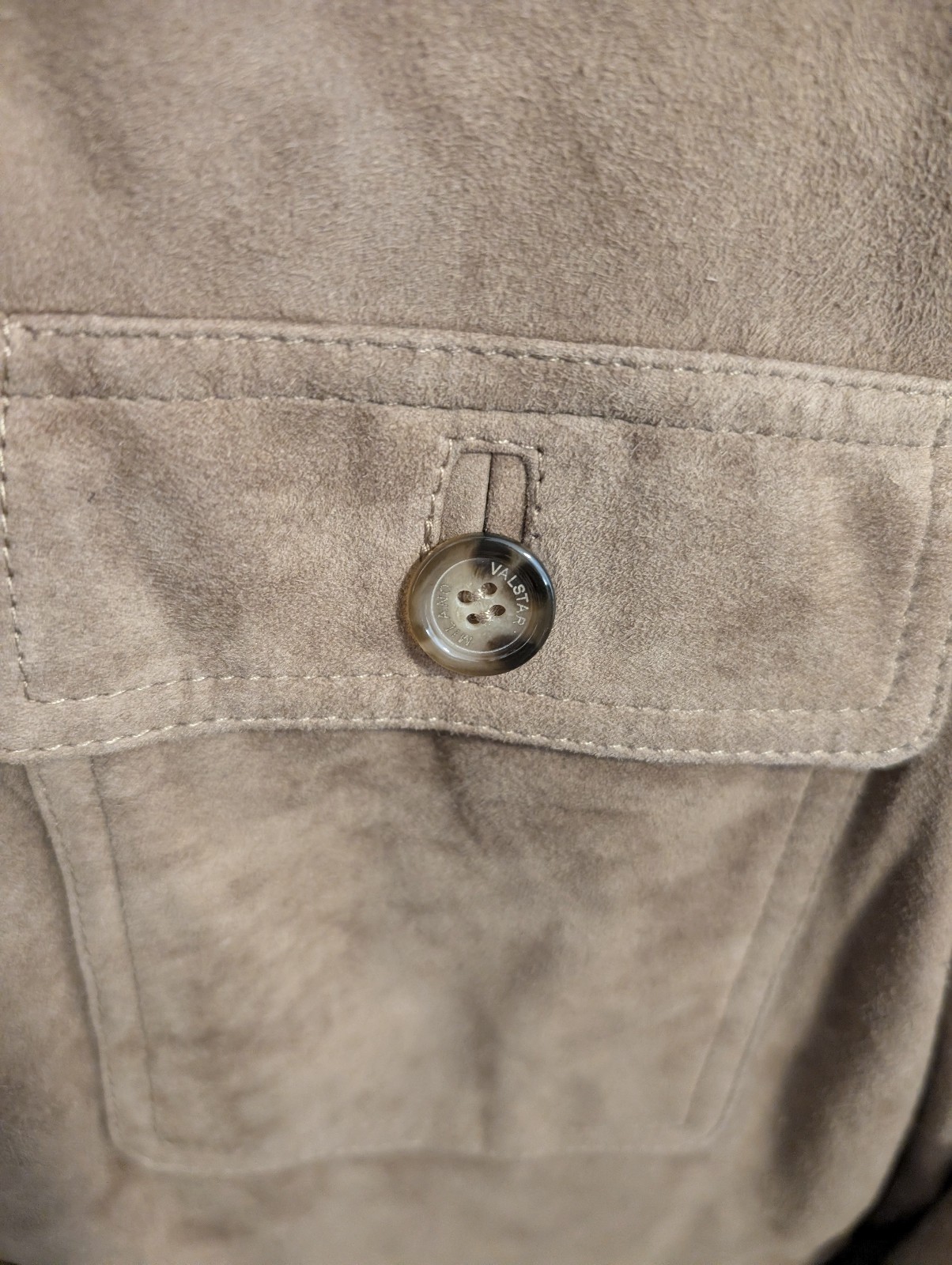 BNWT Valstar Suede Padded Field Jacket Biege Size 48 IT (US 38-40) Size M