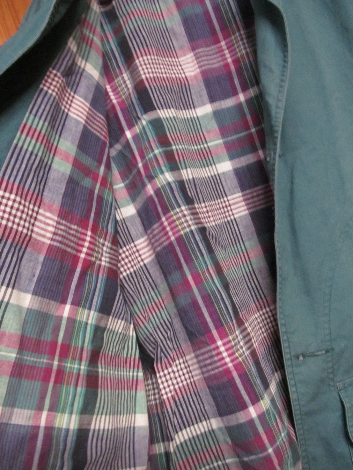 VTG Life’s Adventures Mens Large Chore Coat Green Barn Jacket Corduroy Collar
