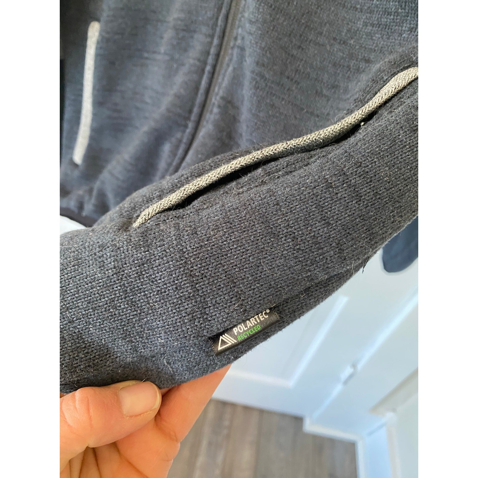 Picture Organic Marco Jacket recycled poly polartec Men’s medium blue and gray