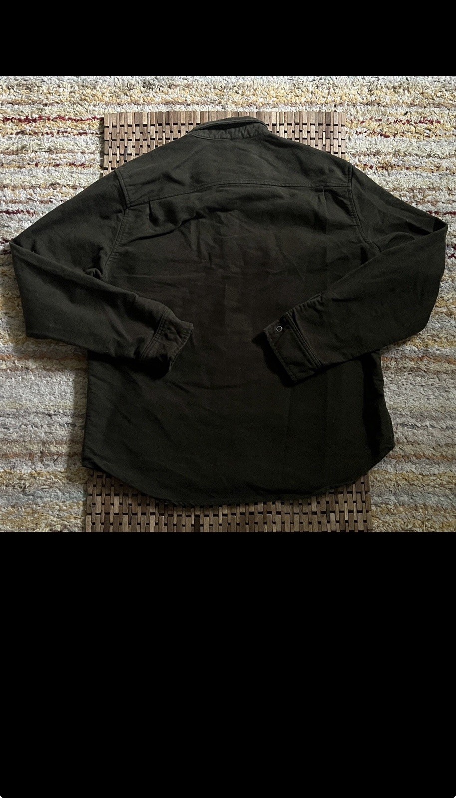 Huckberry Flint and Tinder Heavy Western Snap Shirt Jacket Forest Green Men’s XL