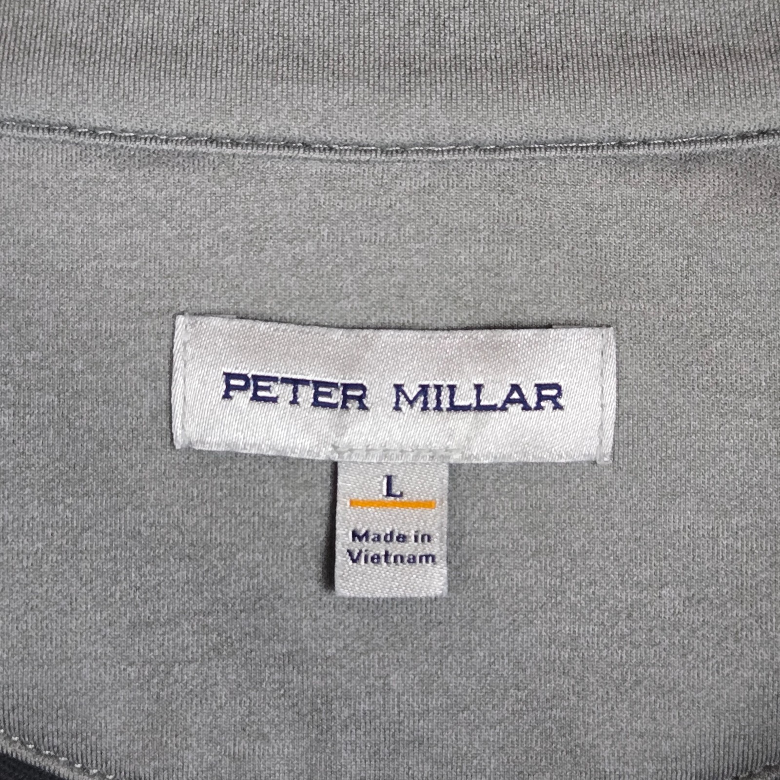 PETER MILLAR Mens Size Large Performance 1/4 Zip Perth Pullover Gray Golf