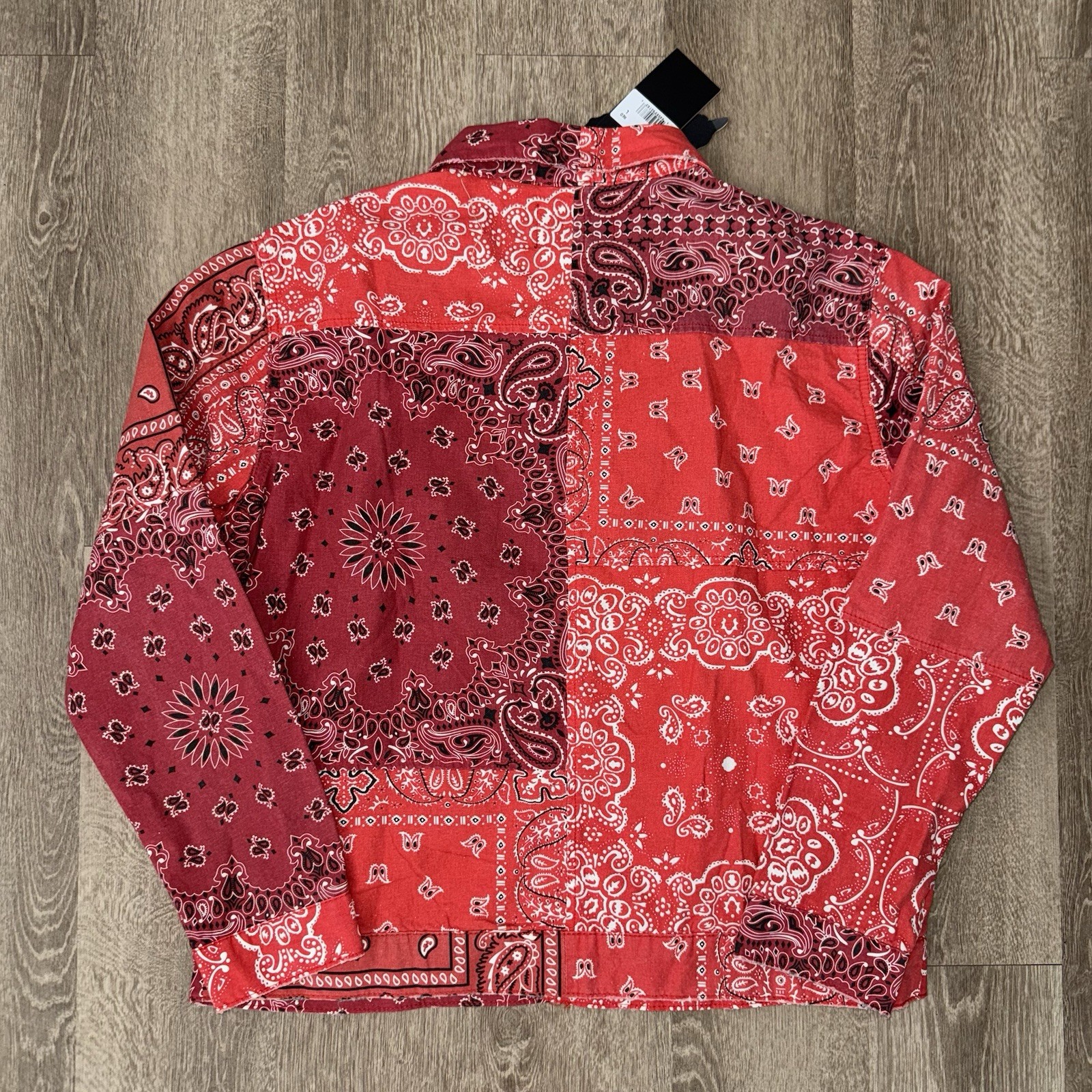 NWT Valabasas Ranker Jacket Patchwork Bandana Red Men’s Large Trucker