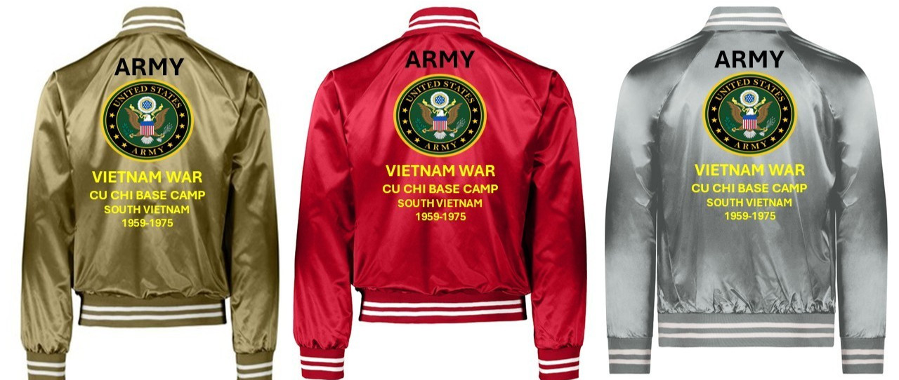 ARMY*VIETNAM* FIREBASE BASTOGNE *SATIN JACKET*ARMY OFFICIAL LICENSE