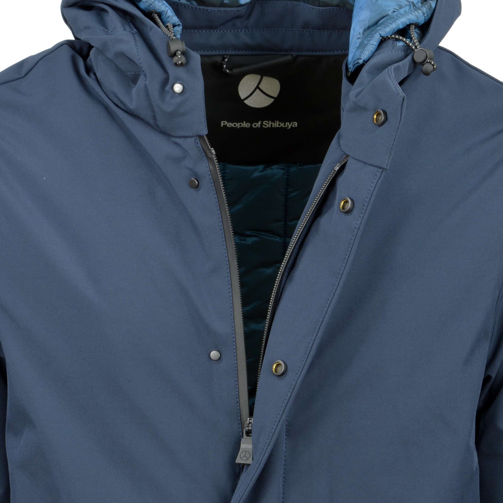 PEOPLE OF SHIBUYA Men’s Blue Padded Trench Parka BOKU PM766 790