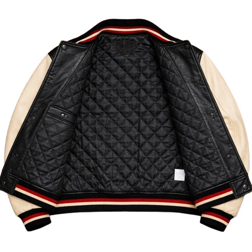 Natural American Spirit Leather Varsity Embroidery Tobacco Promo Bomber Jacket