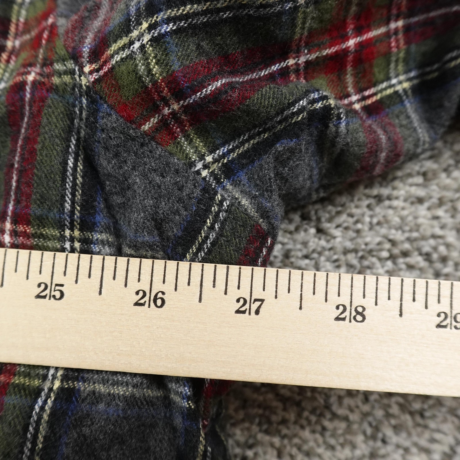 NEW LL Bean Jacket Mens XL Gray Scotch Plaid Sherpa Lined Flannel Shirt Shacket